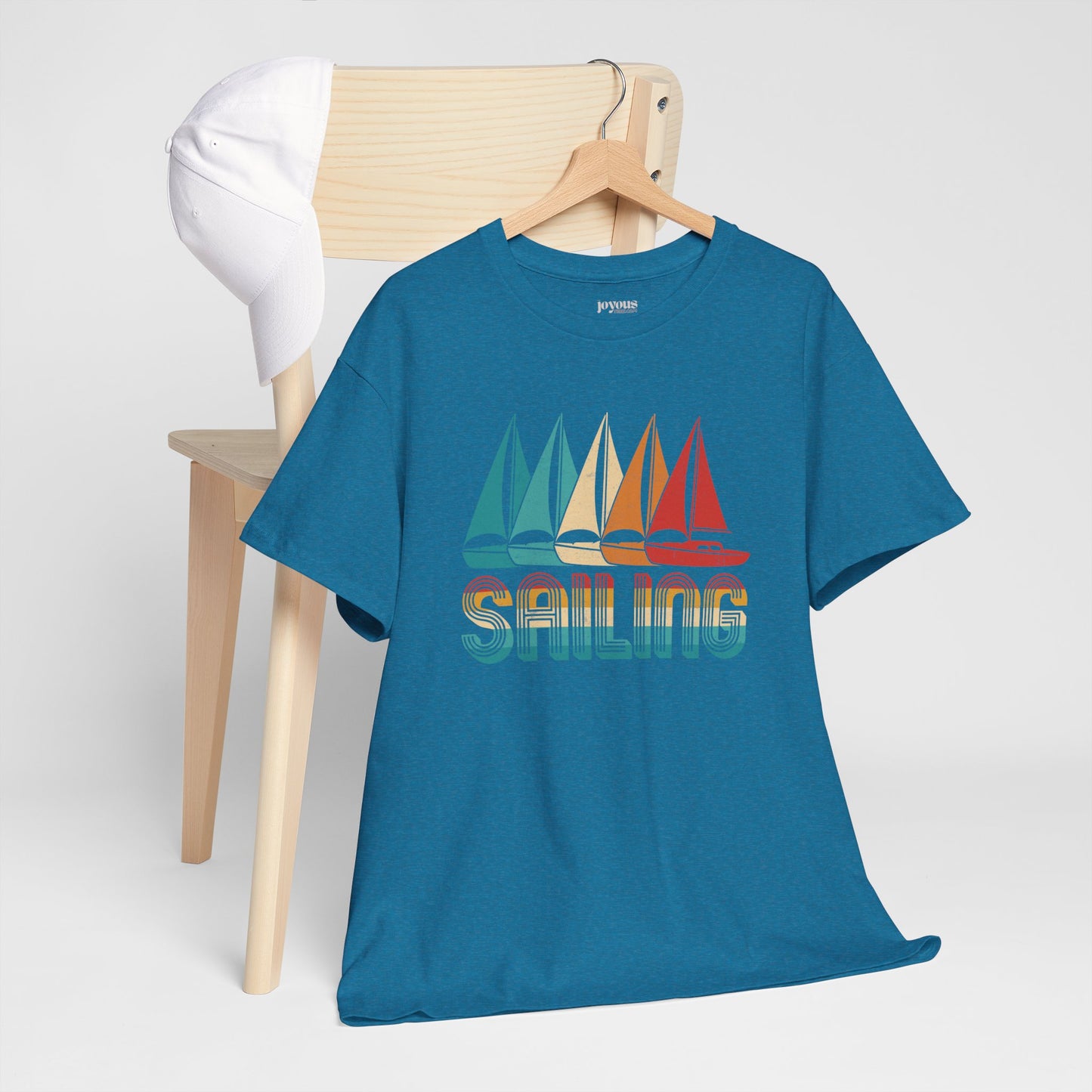 Vintage Sailing T-Shirt, - Unisex Sailing Heavy Cotton Tee