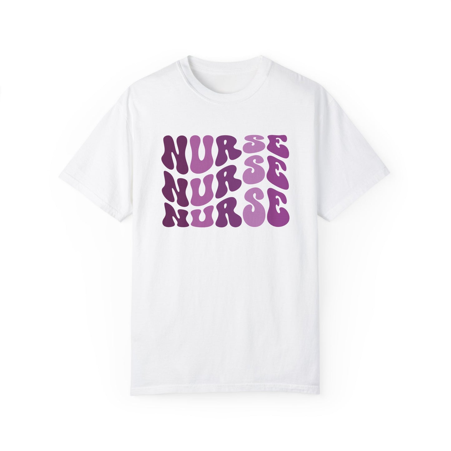 Groovy Purple Comfort Colors Nurse Shirt