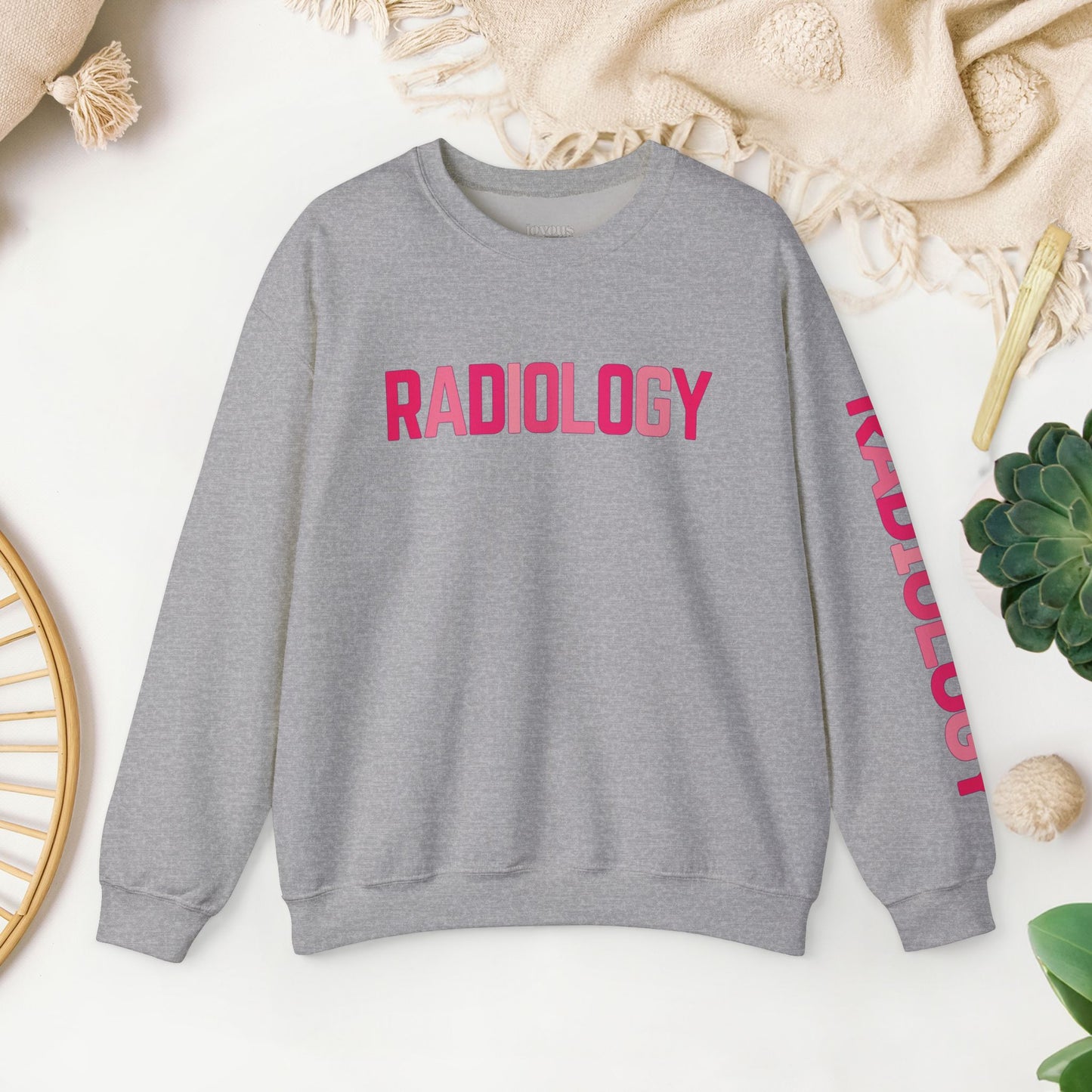 Trendy Pink Radiology Sweatshirt for RAD Technician