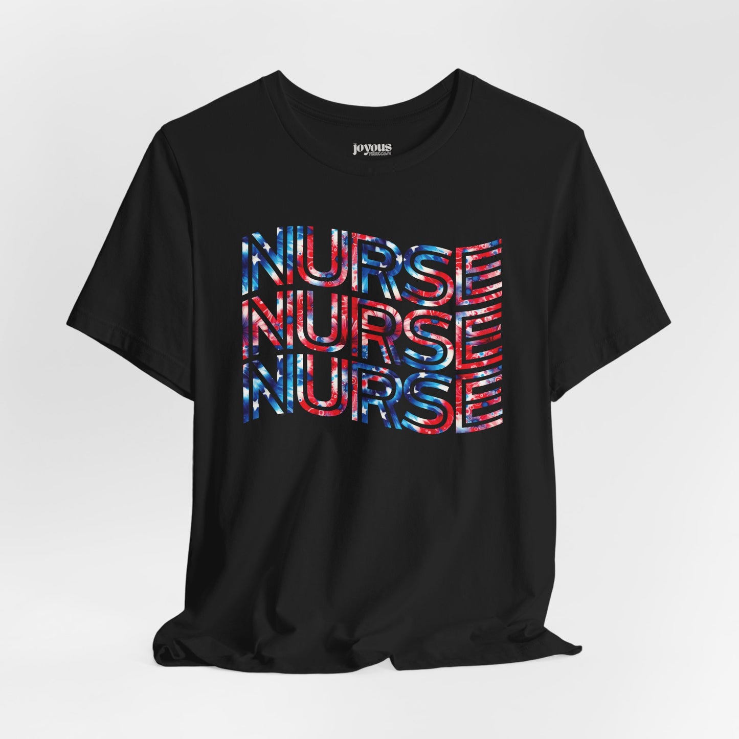 Wavy Patriotic Nurse Shirt - 4th of July Nurse Soft Cotton Tee