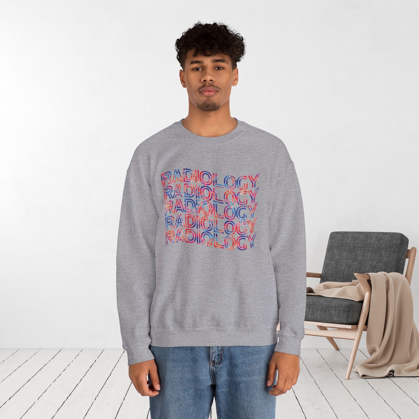 Tie Dye Wavy Radiology Sweatshirt for RAD Technician