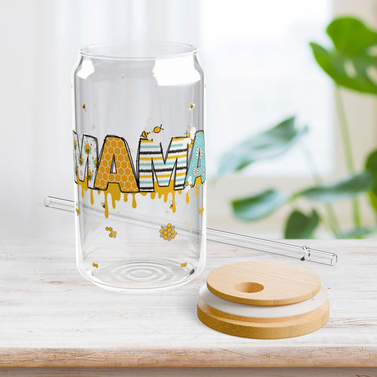 Bee & Honey Mama Sipper Glass - Mama Can Glass