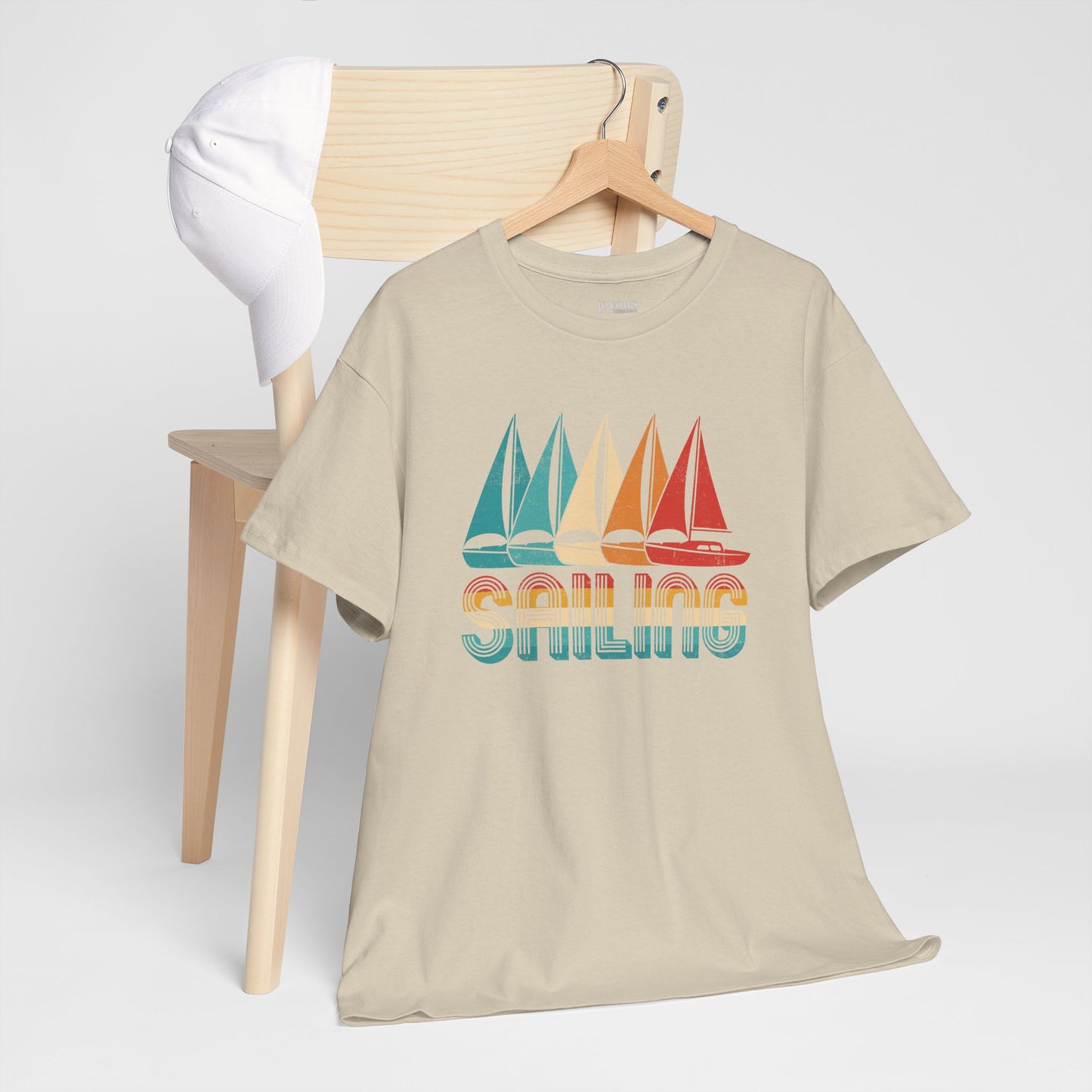 Vintage Sailing T-Shirt, - Unisex Sailing Heavy Cotton Tee