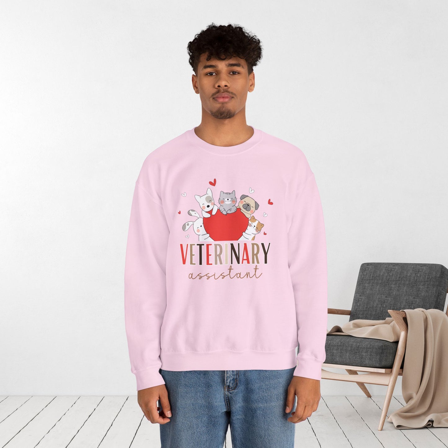 Cute Veterinary Assistant Crewneck Sweatshirt for VET Assistant