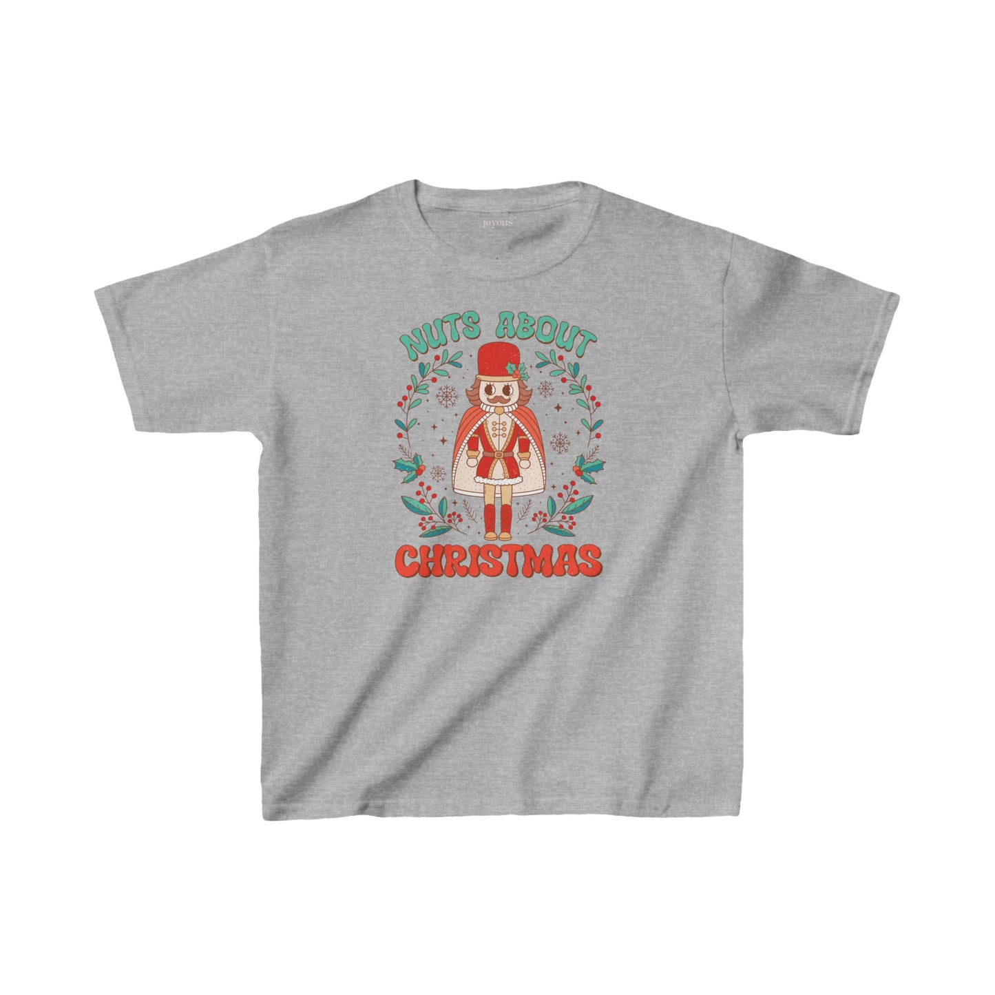 Nuts About Christmas Youth Christmas Shirt - Retro Christmas Tee