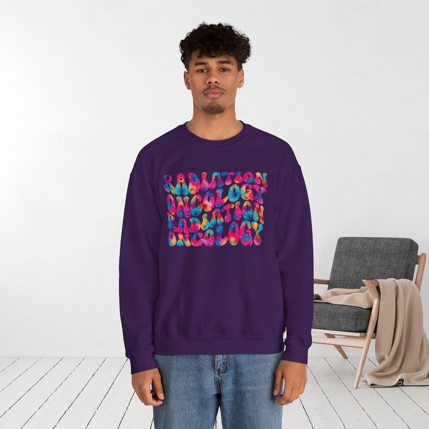 Tie Dye Groovy Radiation Oncology Sweatshirt