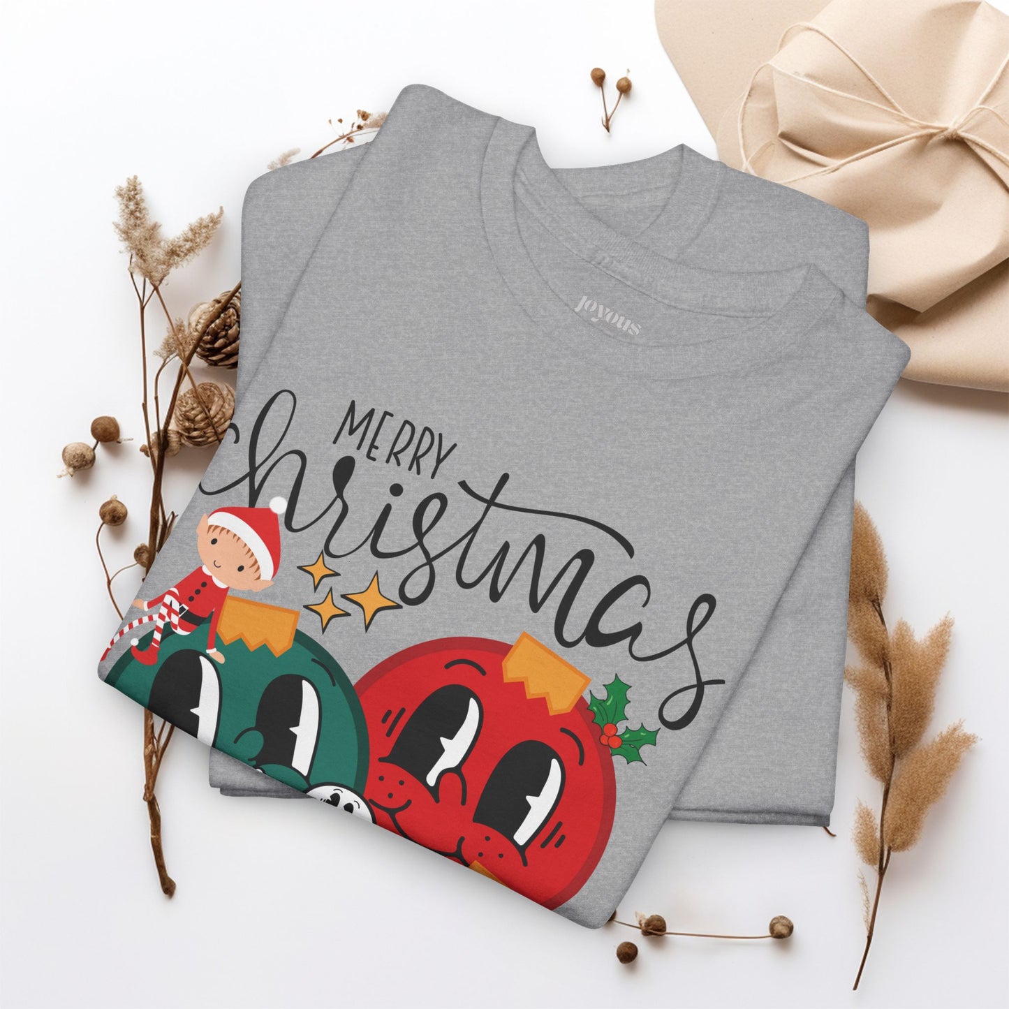 Trendy Christmas Ornament Shirt - Christmas Heavy Cotton Tee