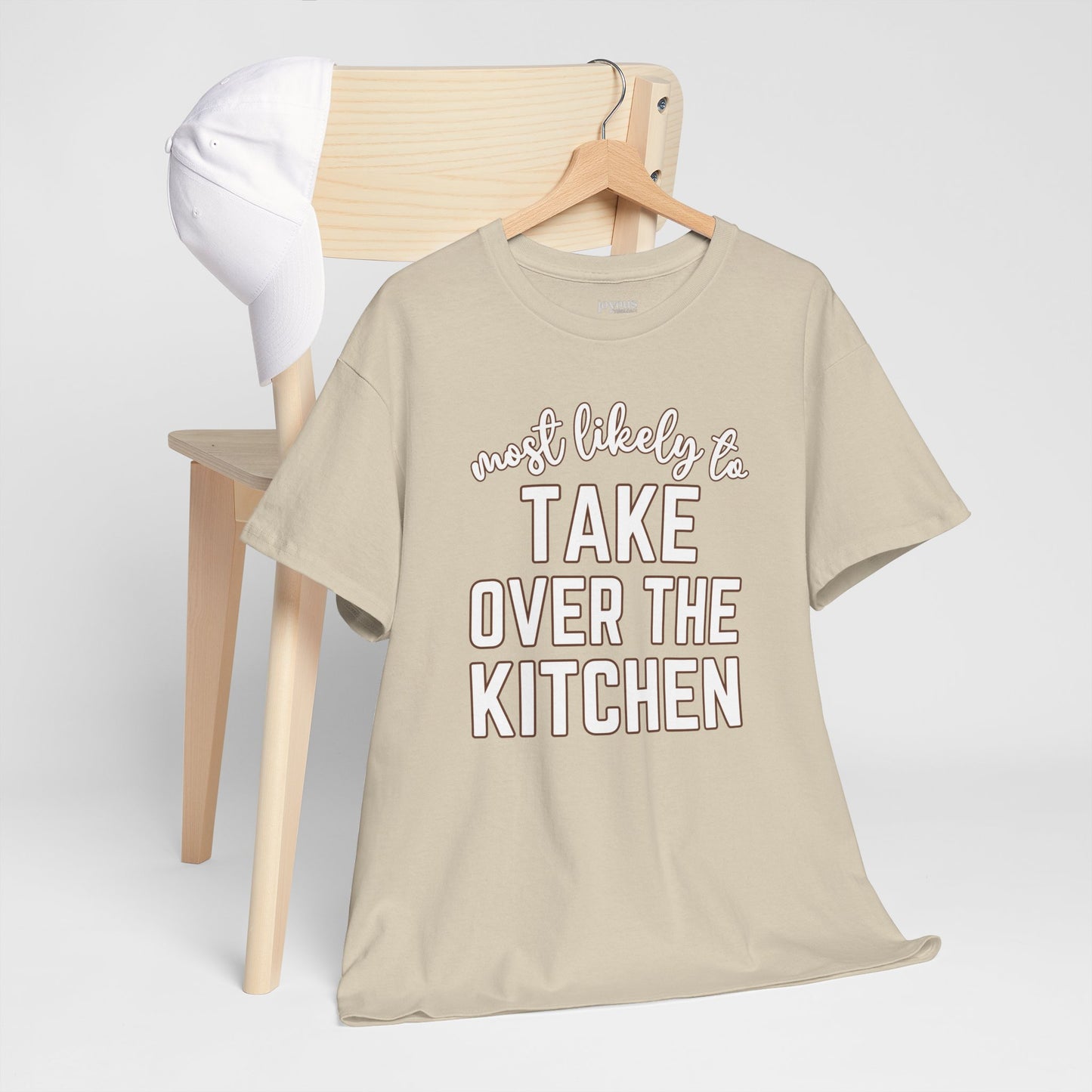 Funny Thanksgiving Shirt - Most Likely To Take Over the Kitchen Heavy Cotton Tee