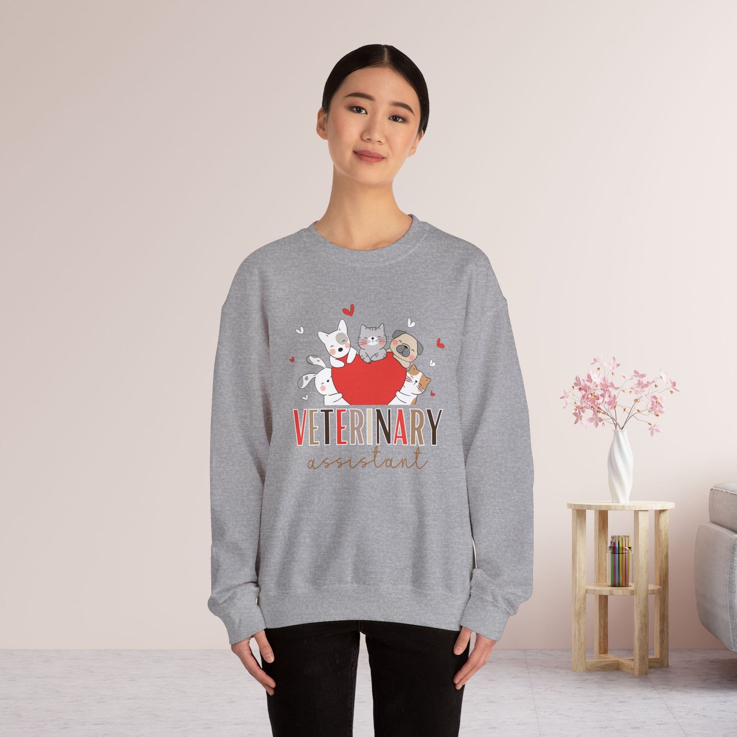 Cute Veterinary Assistant Crewneck Sweatshirt for VET Assistant