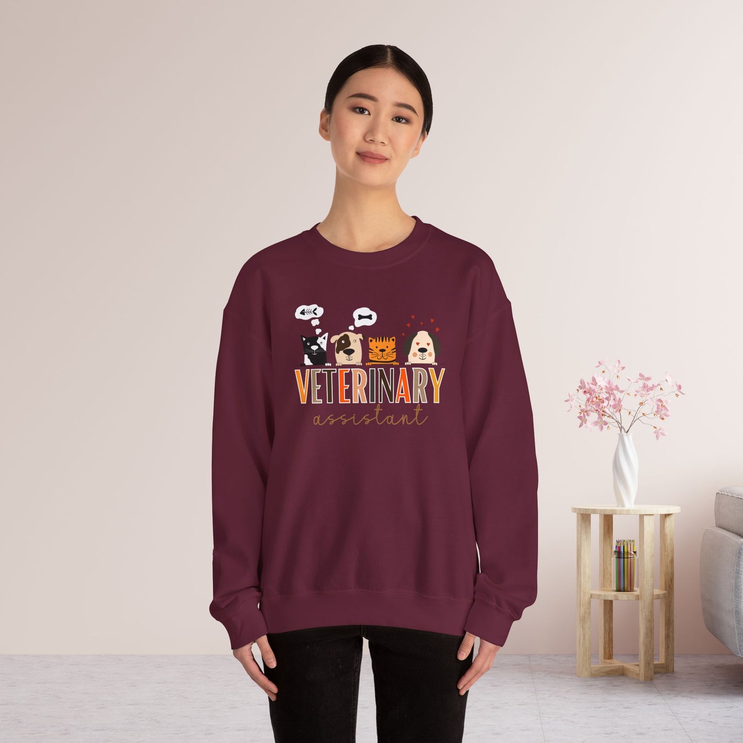 Veterinary Assistant Crewneck Sweatshirt for VET Assistant