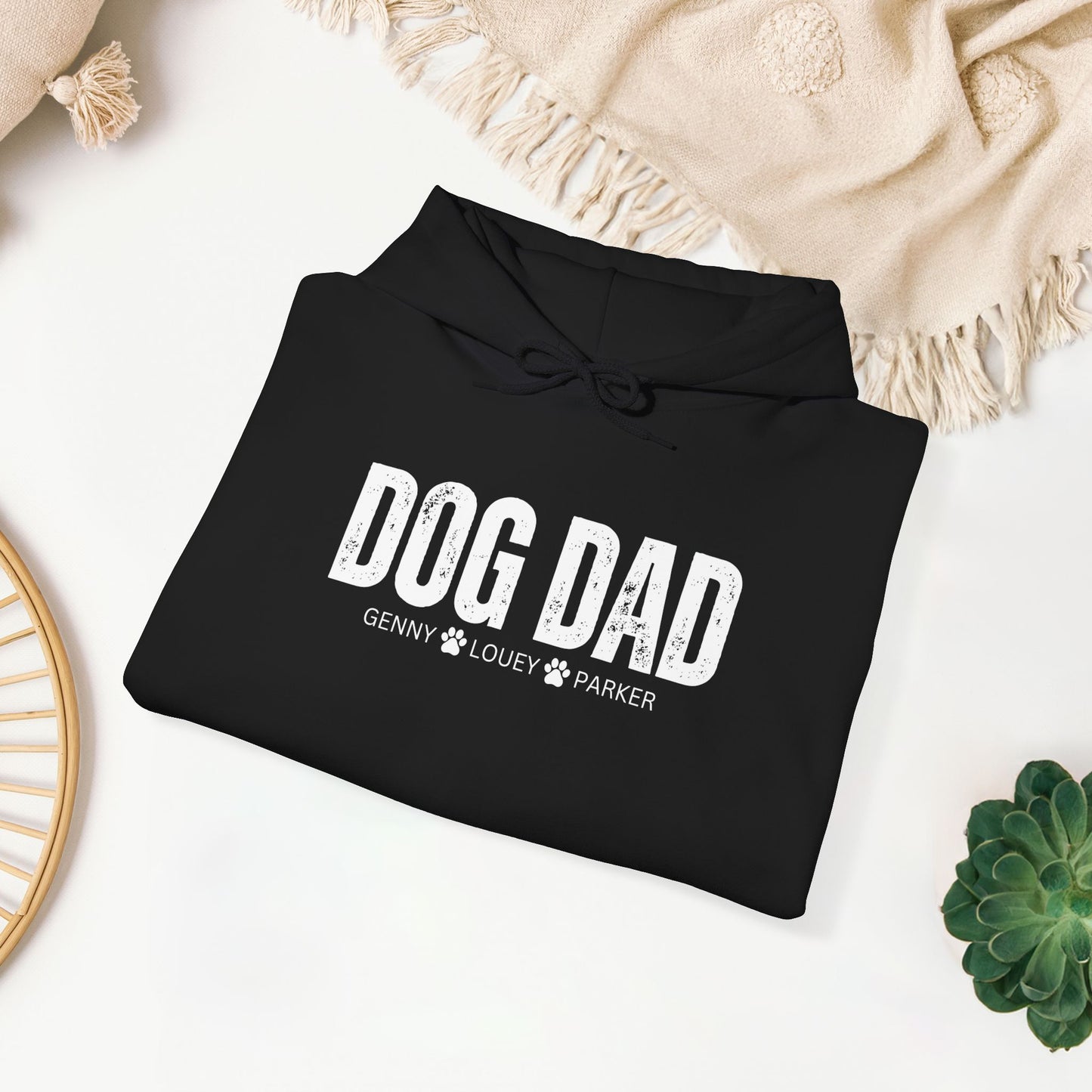 Custom Dog Dad Hoodie with Dogs Name - Personalized Gift for Dog Dad