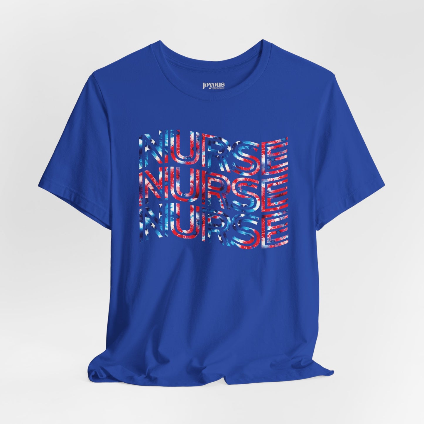 Wavy Patriotic Nurse Shirt - 4th of July Nurse Soft Cotton Tee