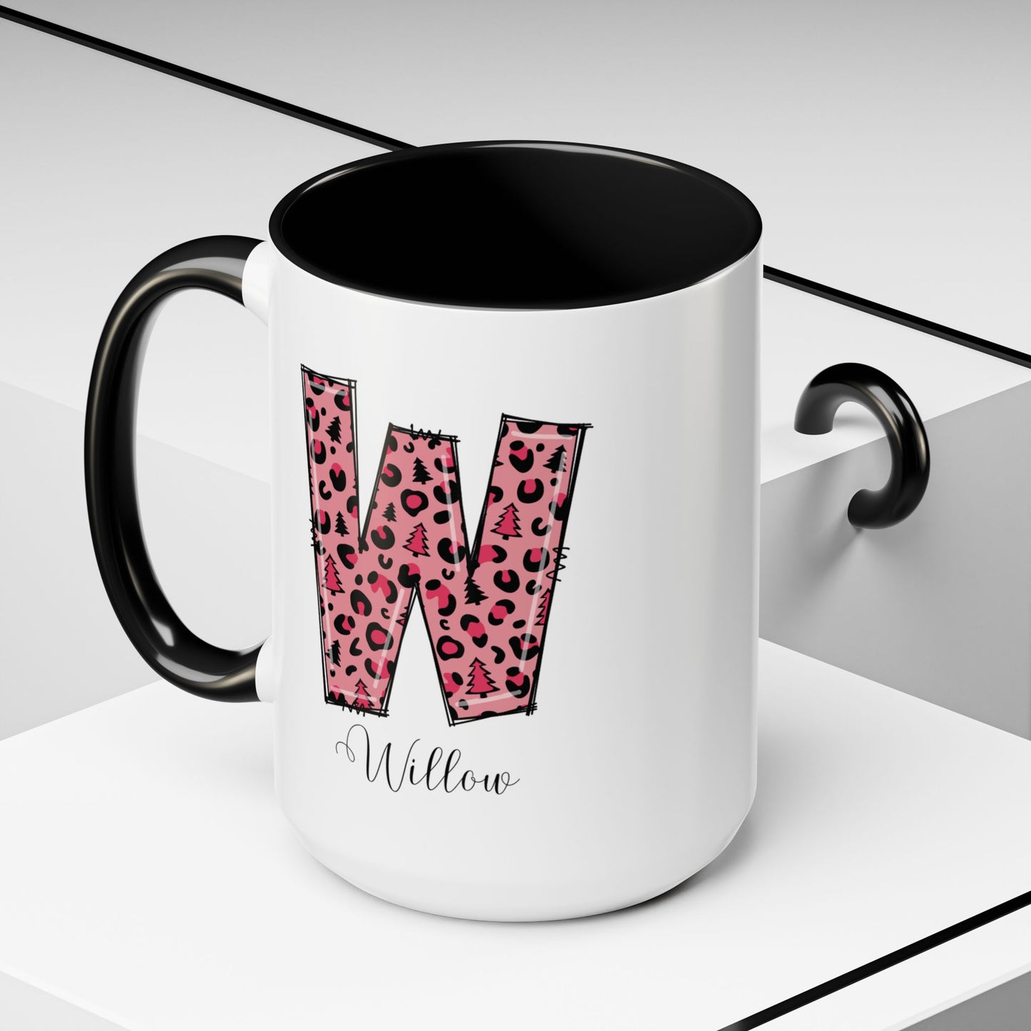 Custom Christmas Initial Letter Mug with Name - Personalized Christmas Gifts A-Z