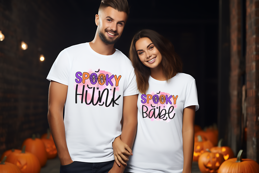 Funny Halloween Matching Couples T-shirt Bundle 05