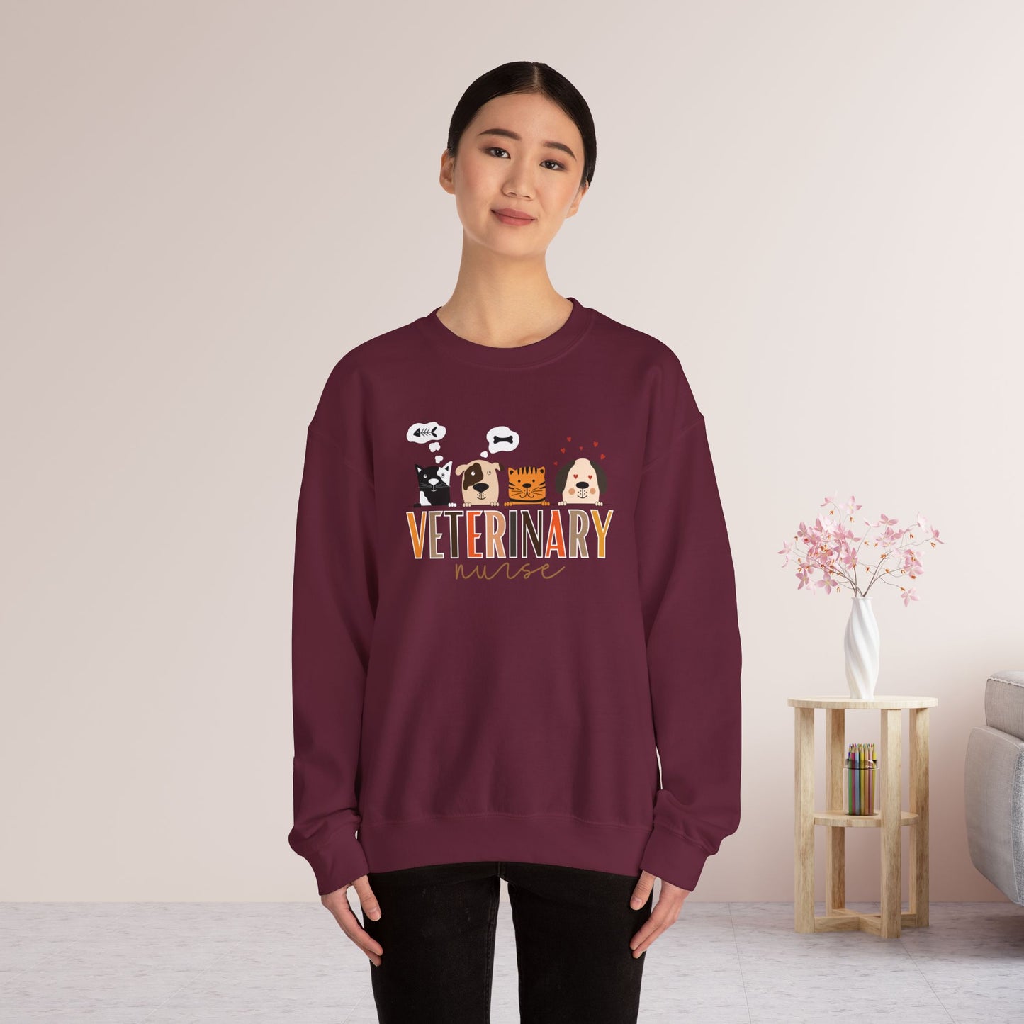 Veterinary Nurse Crewneck Sweatshirt for VET Nurse