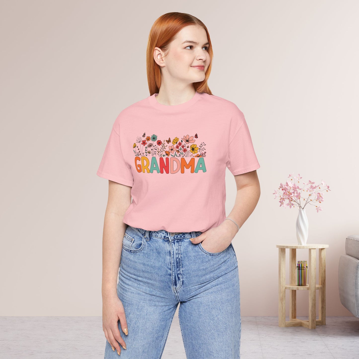 Spring Floral Grandma Soft Cotton Tee