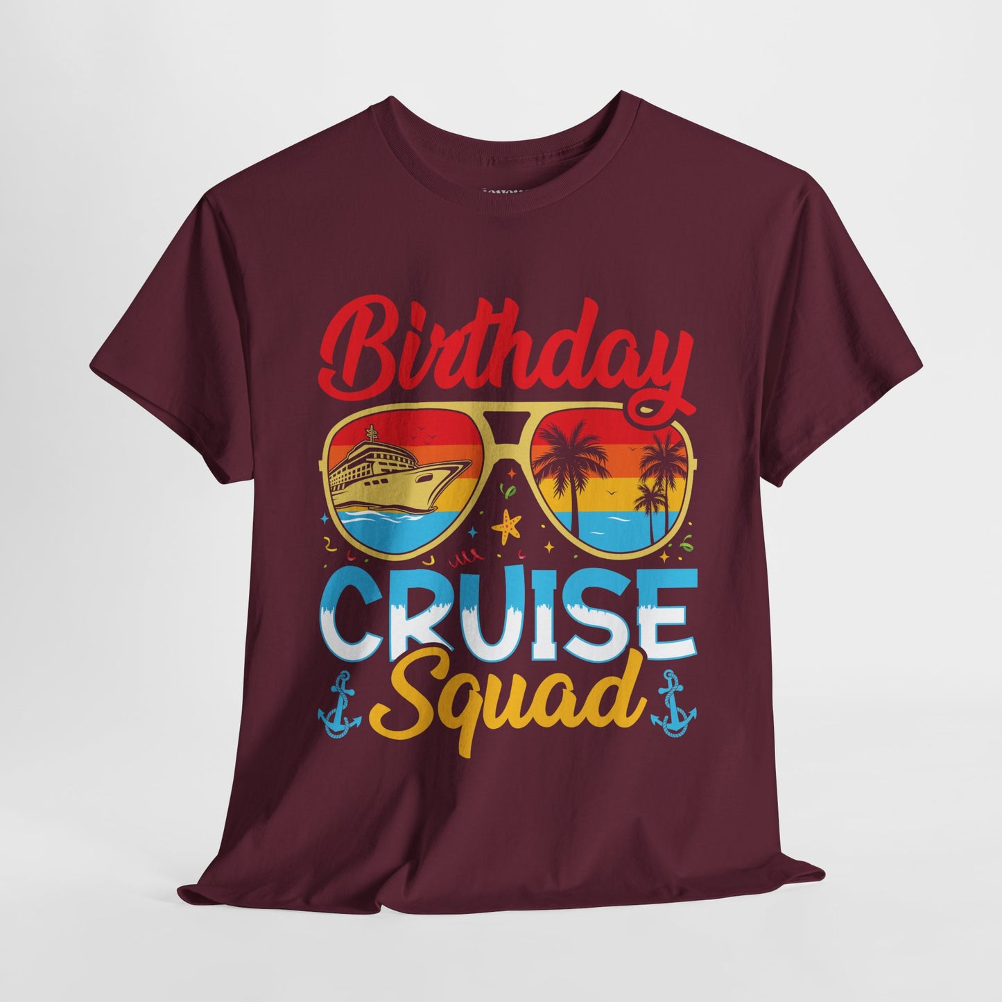 Birthday Cruise Squad Shirt - Family Cruise Vacation Heavy Cotton Tee