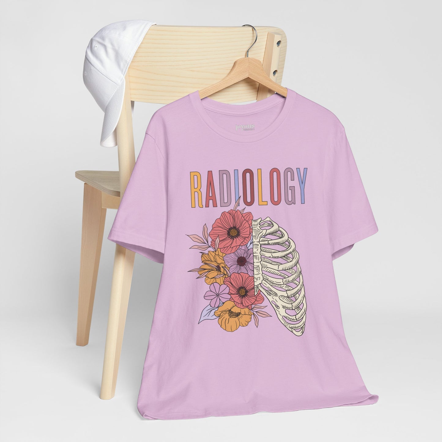 Flower Skeleton Radiology Soft Cotton Tee