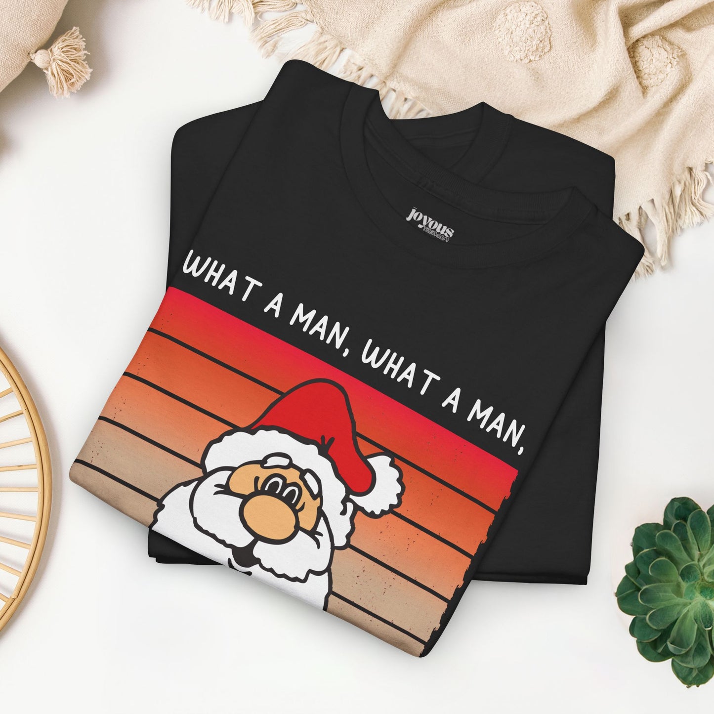 What a Mighty Good Man Funny Christmas Shirt - Matching Family Christmas Heavy Cotton Tee