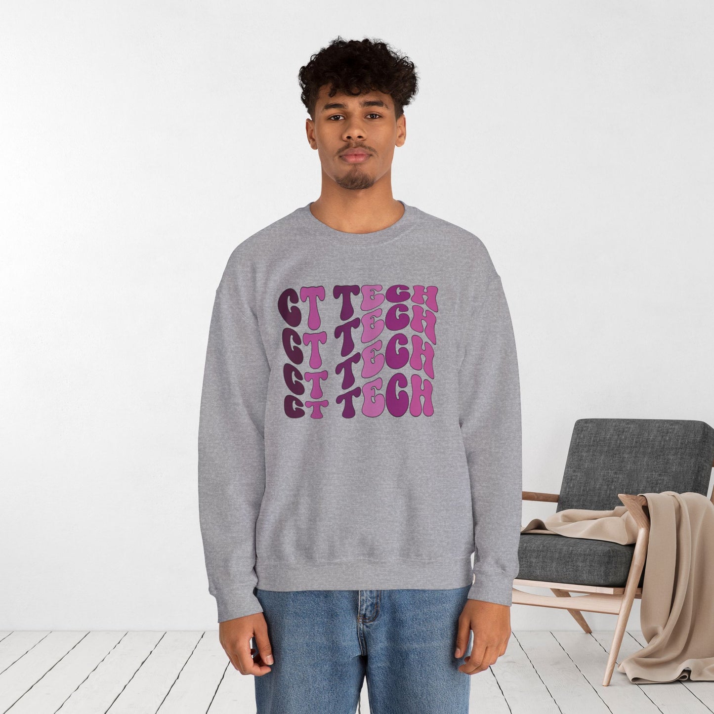 Groovy Purple CT Tech Sweatshirt - CT Technologist Sweater