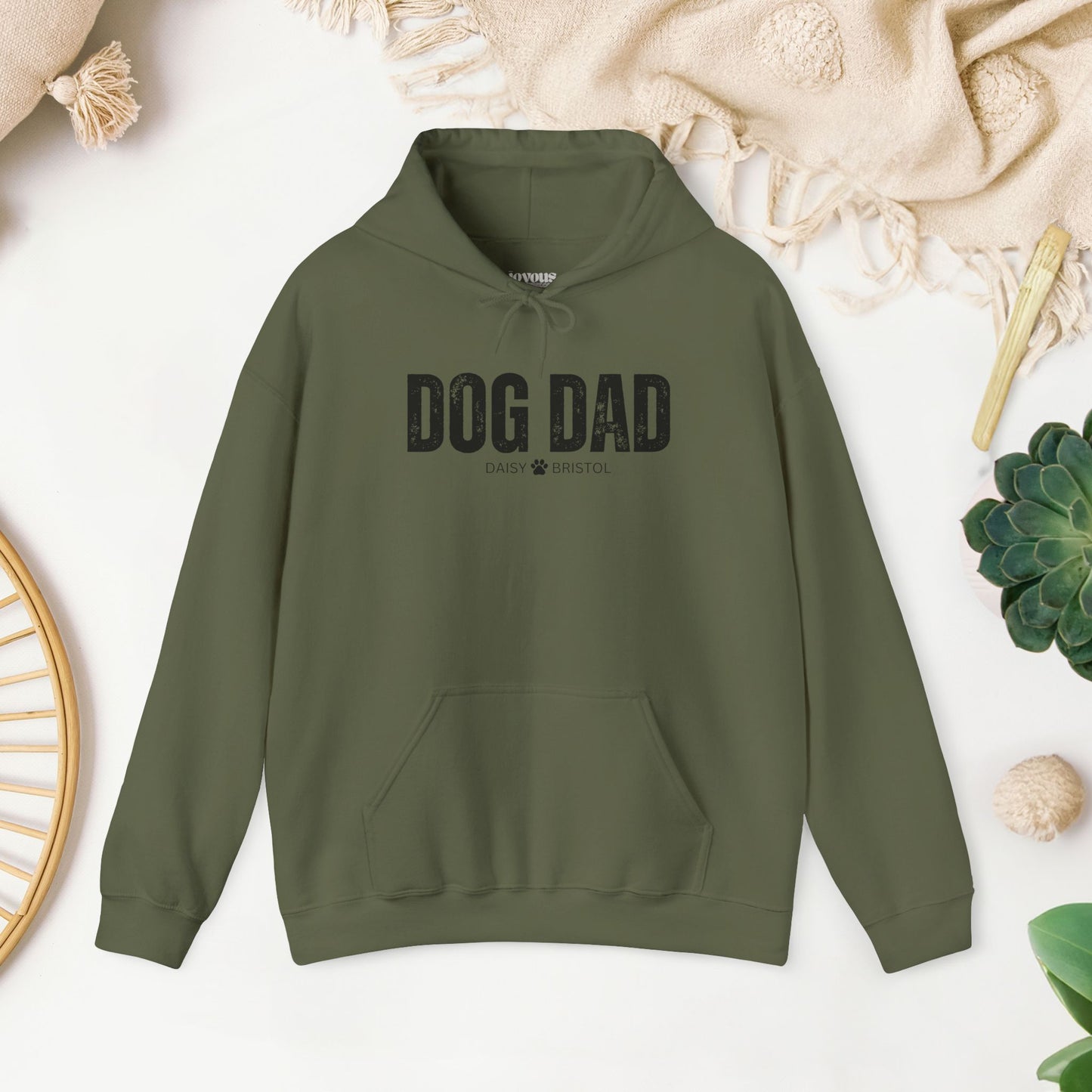 Custom Dog Dad Hoodie with Dogs Name - Personalized Gift for Dog Dad