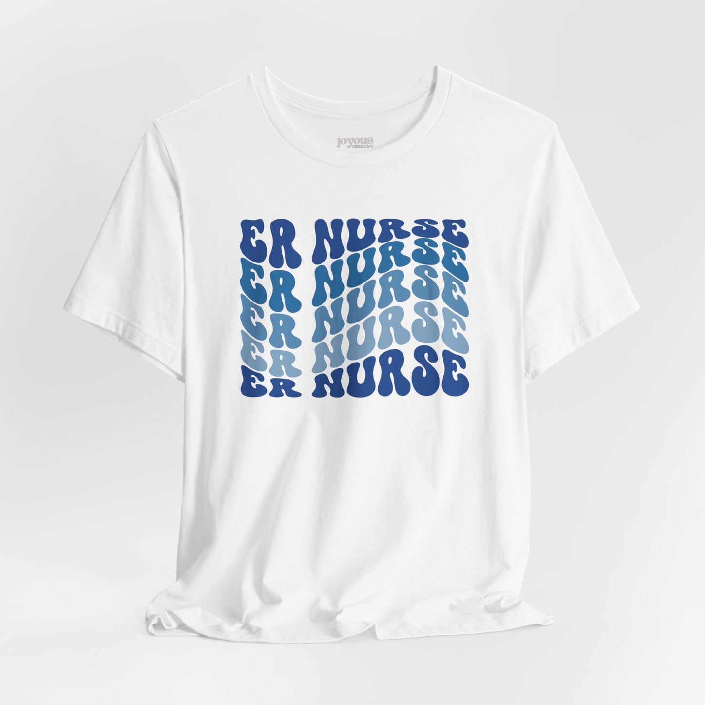 Groovy Blue ER Nurse Shirt - Emergency Nurse Soft Cotton Tee