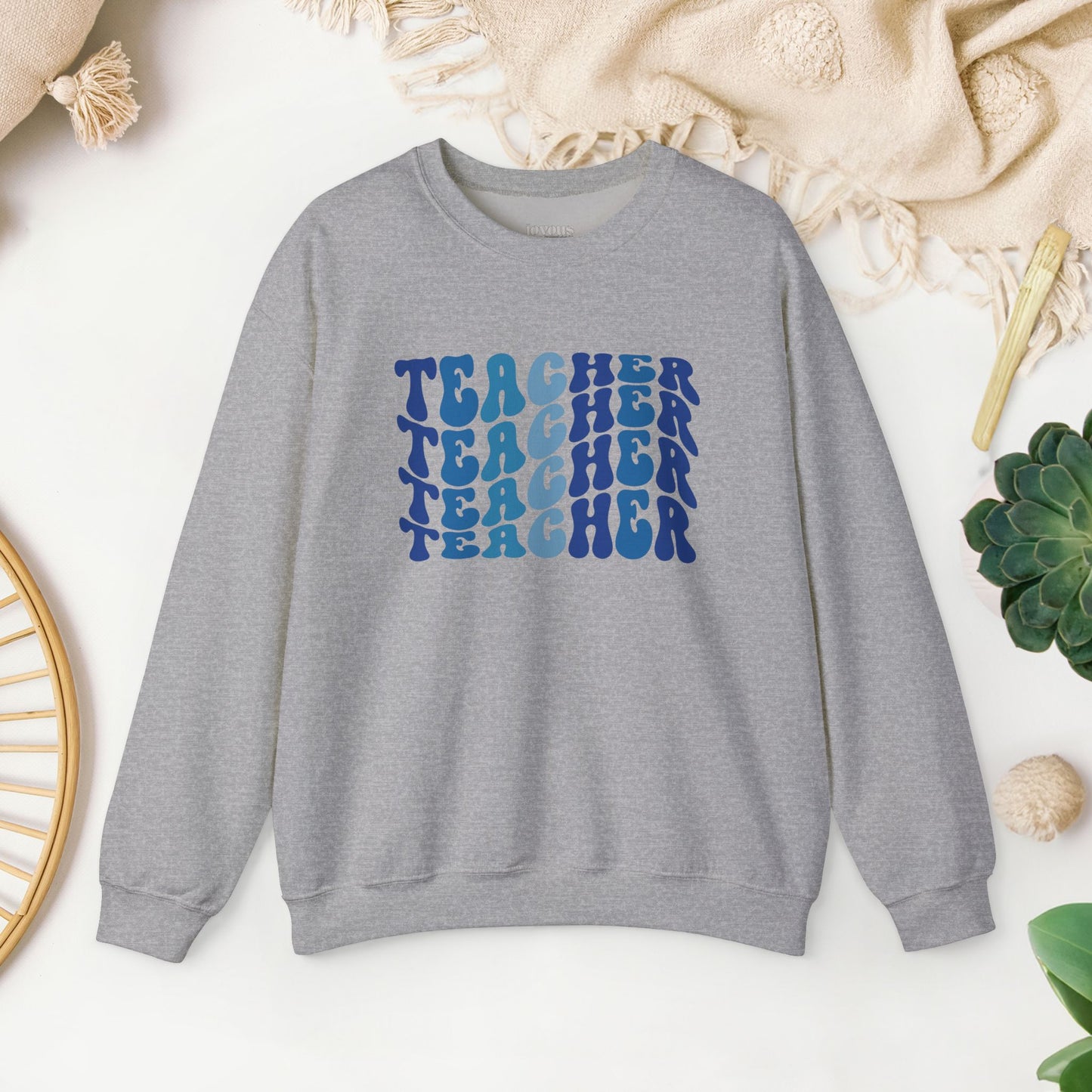 Groovy Blue Teacher Sweatshirt