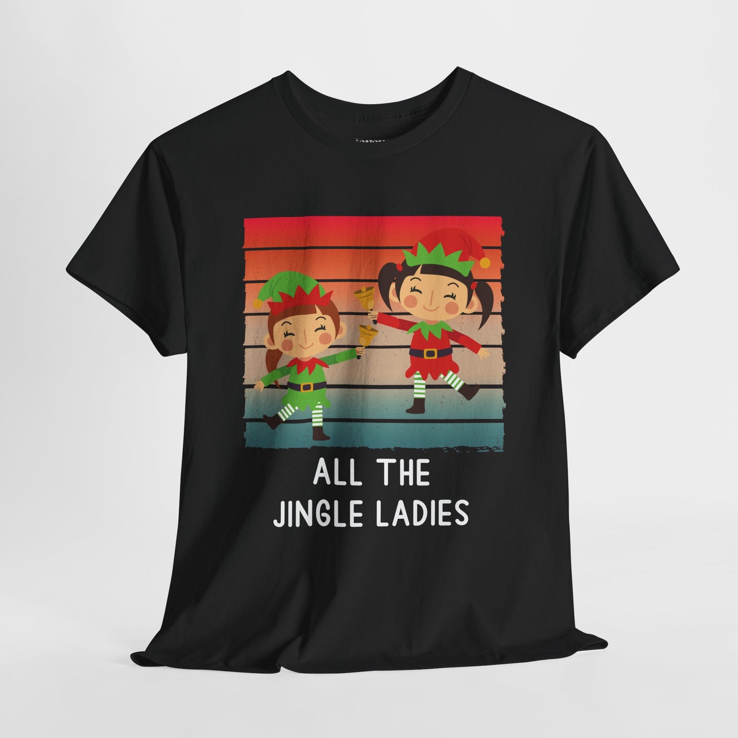 All The Jingle Ladies Funny Christmas Shirt - Matching Family Christmas Heavy Cotton Tee