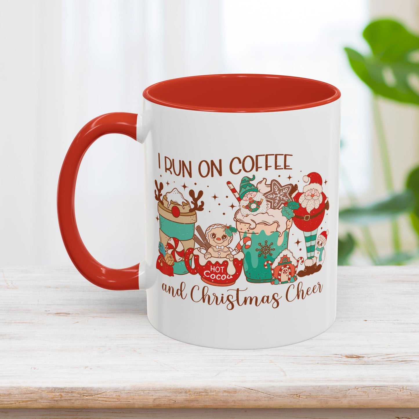 I Run On Coffee And Christmas Cheer Christmas Mug - Best Christmas Gift