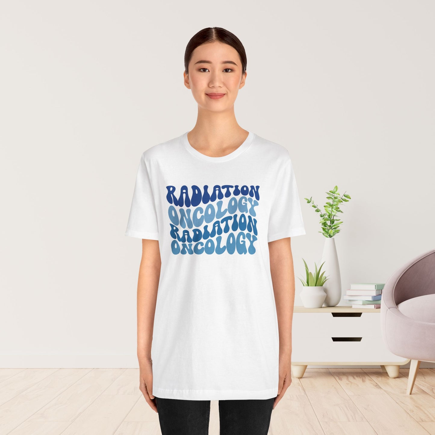 Blue Groovy Radiation Oncology Soft Cotton Tee