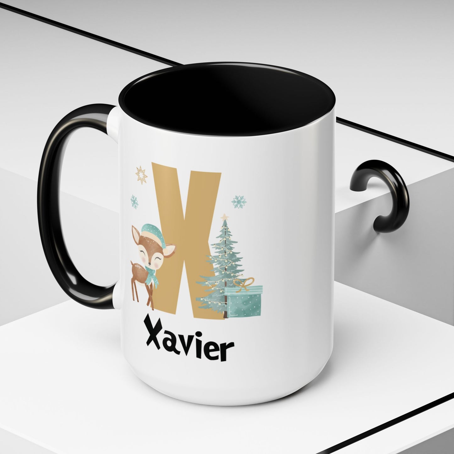 Custom Name Christmas Initial Letter Mug - Personalized Christmas Gifts A-Z