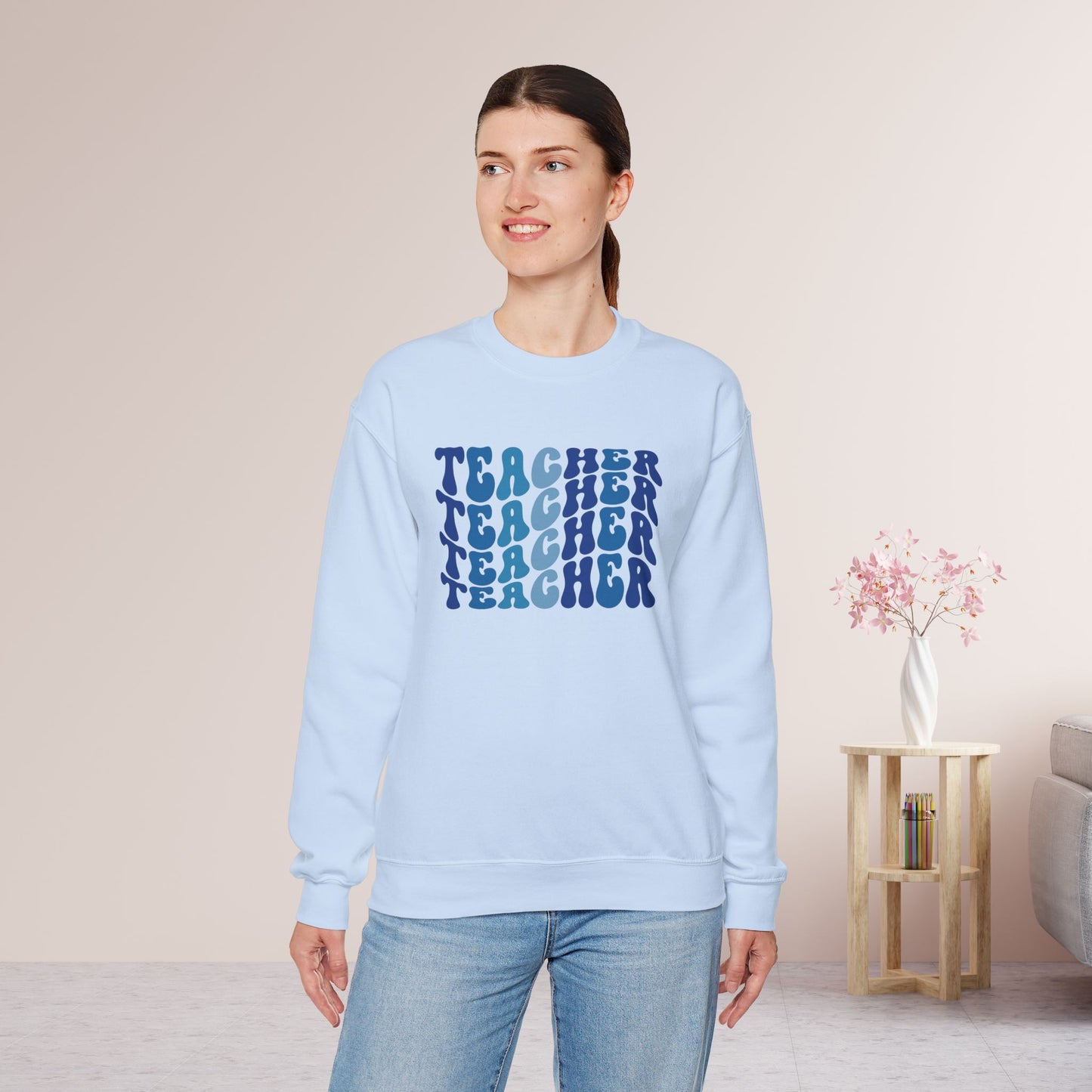 Groovy Blue Teacher Sweatshirt