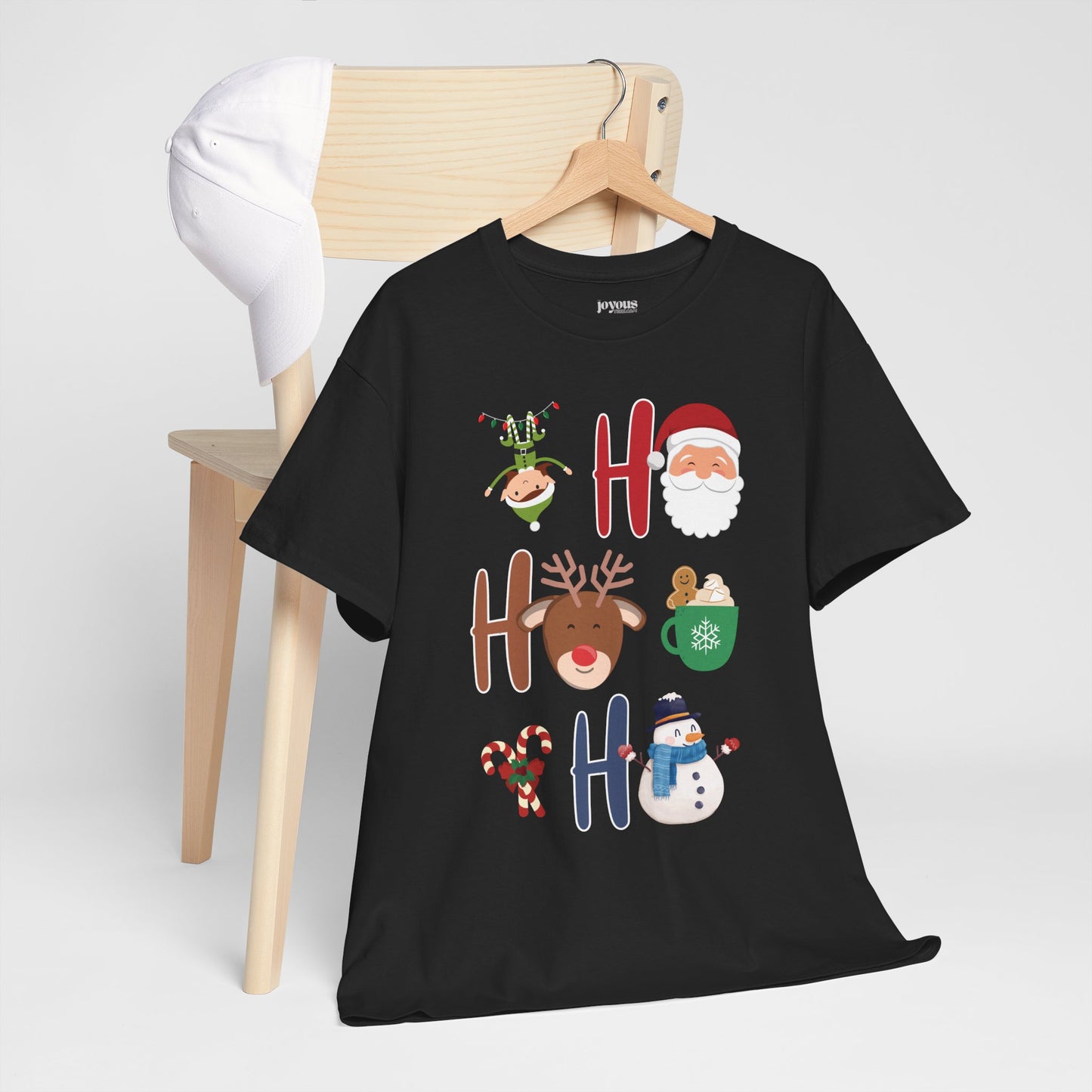 Ho Ho Ho Christmas Shirt - Matching Family Christmas  Heavy Cotton Tee