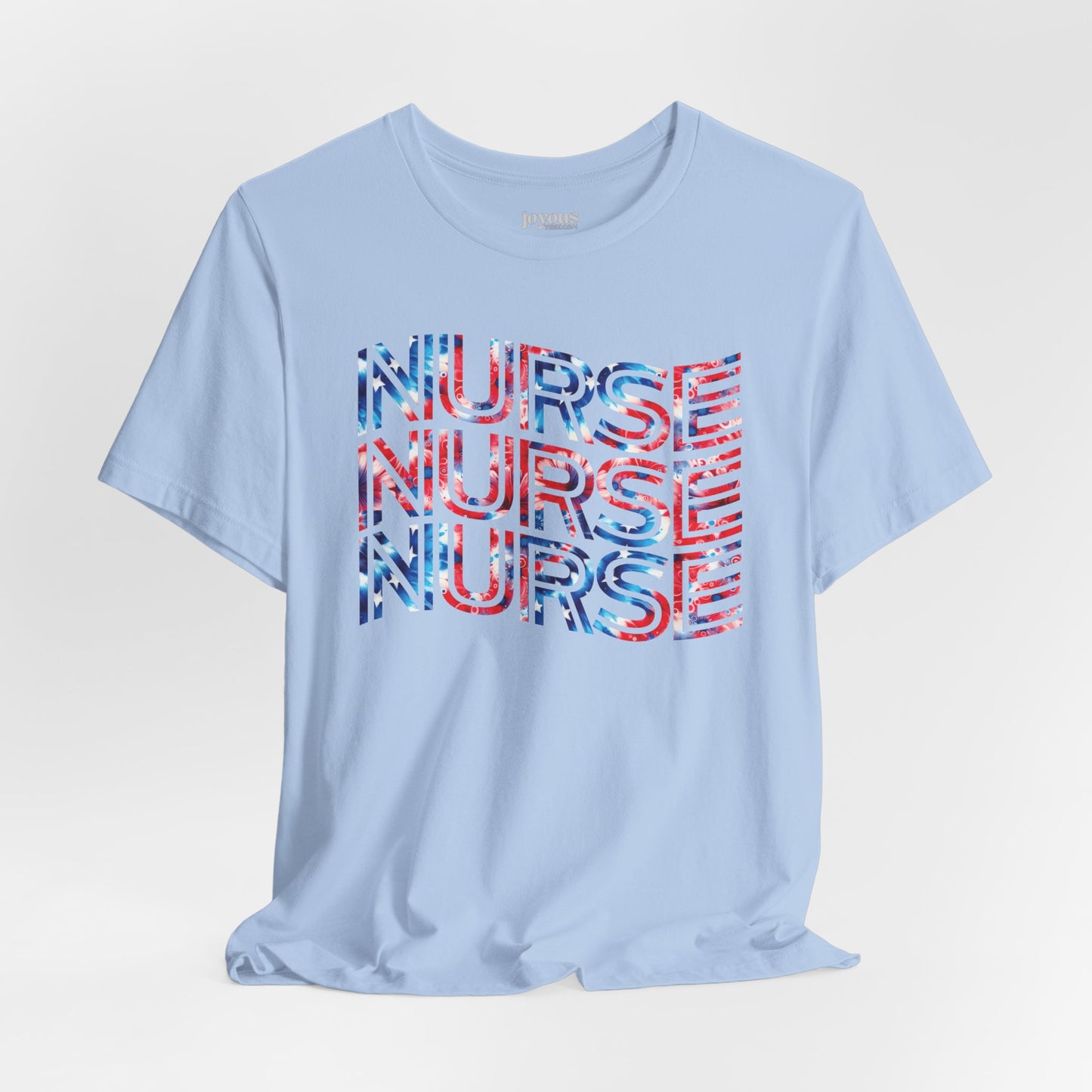 Wavy Patriotic Nurse Shirt - 4th of July Nurse Soft Cotton Tee