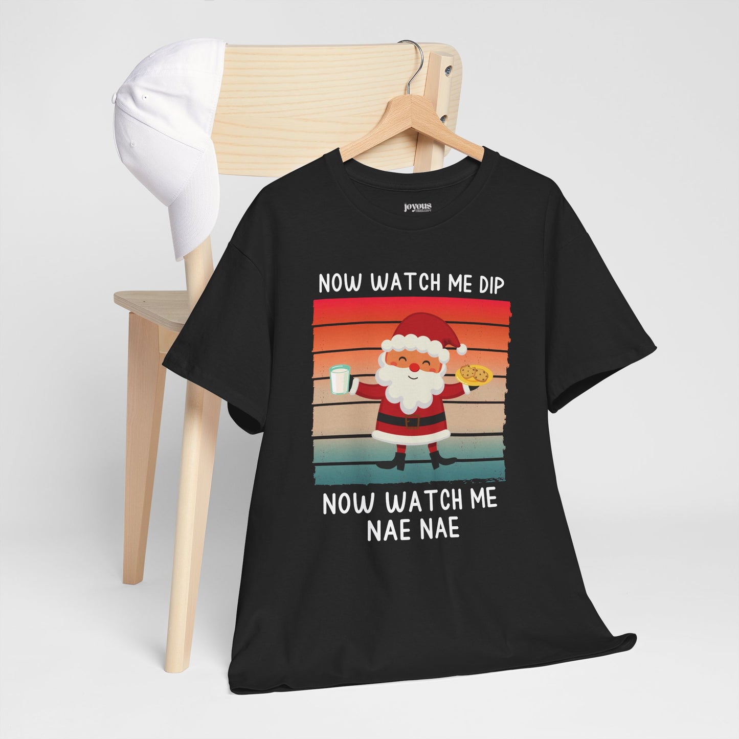 Now Watch Me Dip Funny Christmas Shirt - Matching Family Christmas Heavy Cotton Tee