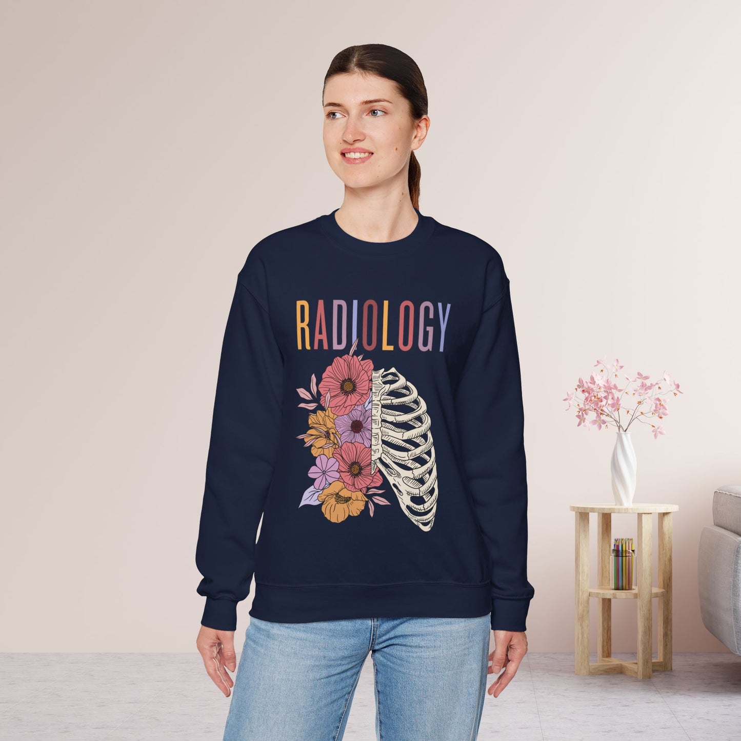 Flower Skeleton Radiology Sweatshirt