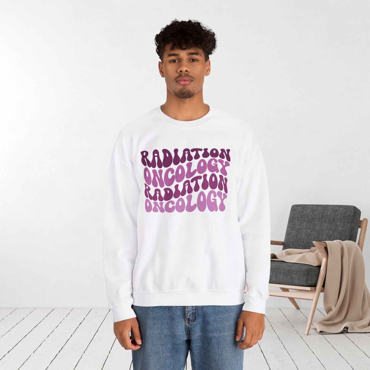 Purple Groovy Radiation Oncology Sweatshirt