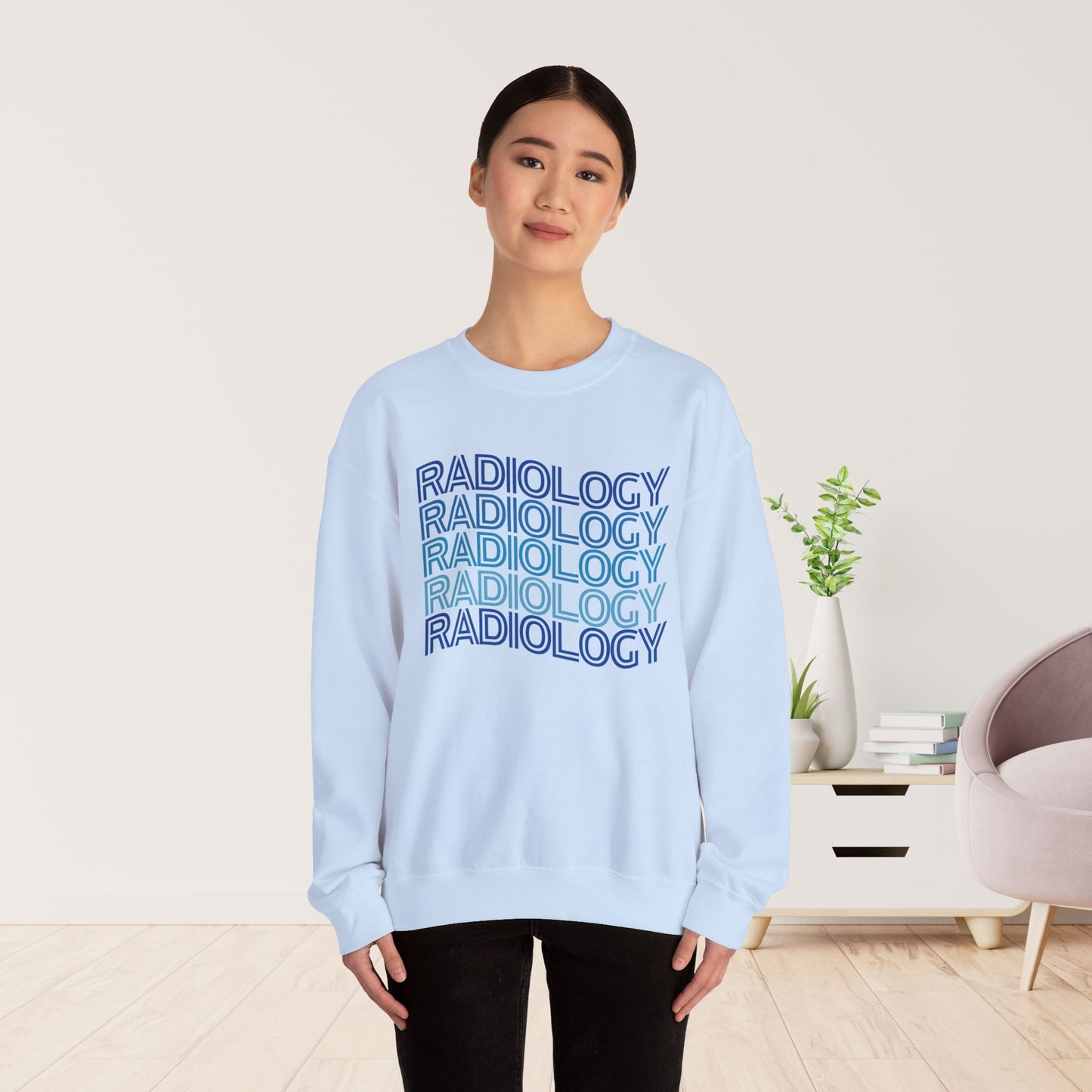 Wavy Blue Radiology Sweatshirt for RAD Technician