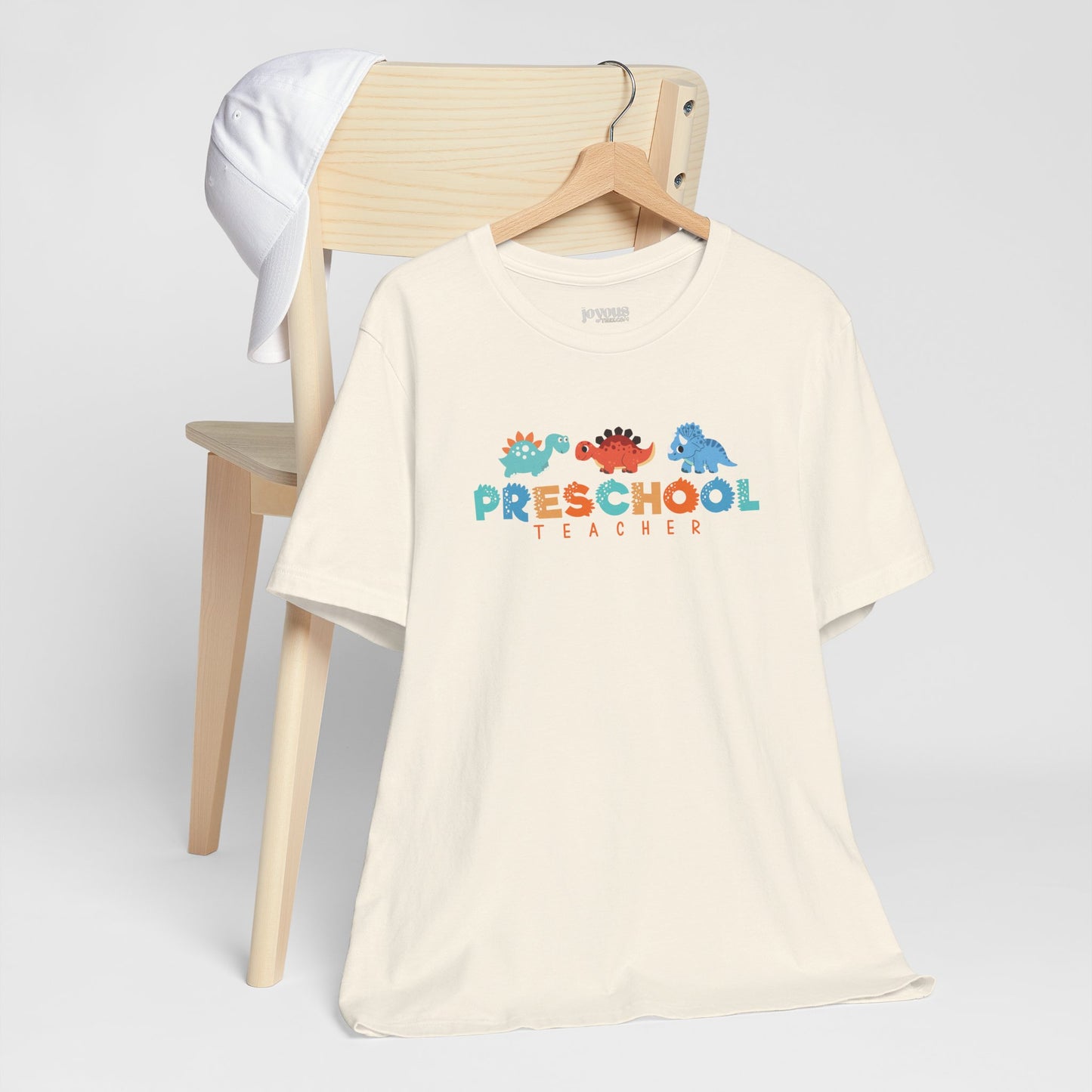 Preschool Teacher Soft Cotton Tee with Dinosaurs