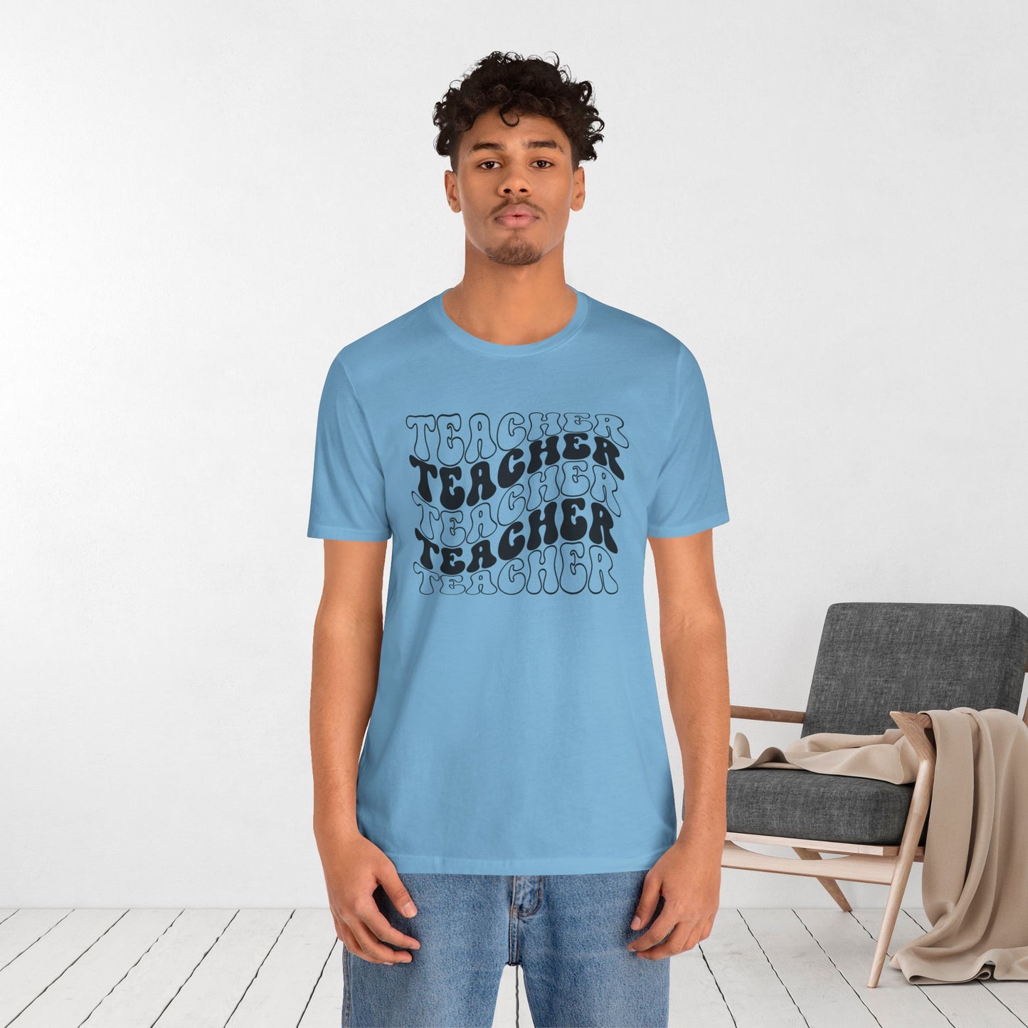 Trendy Groovy Teacher Soft Cotton Tee