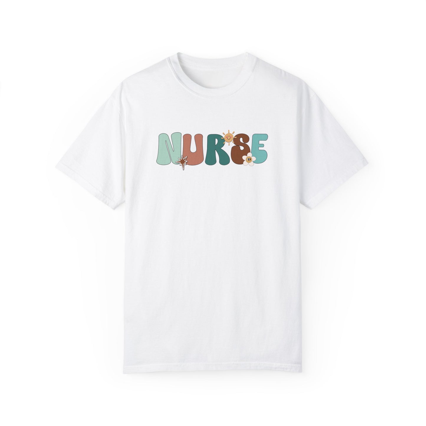 Comfort Colors Groovy Nurse Shirt - It's a Beautiful Day to Save Lives Tee