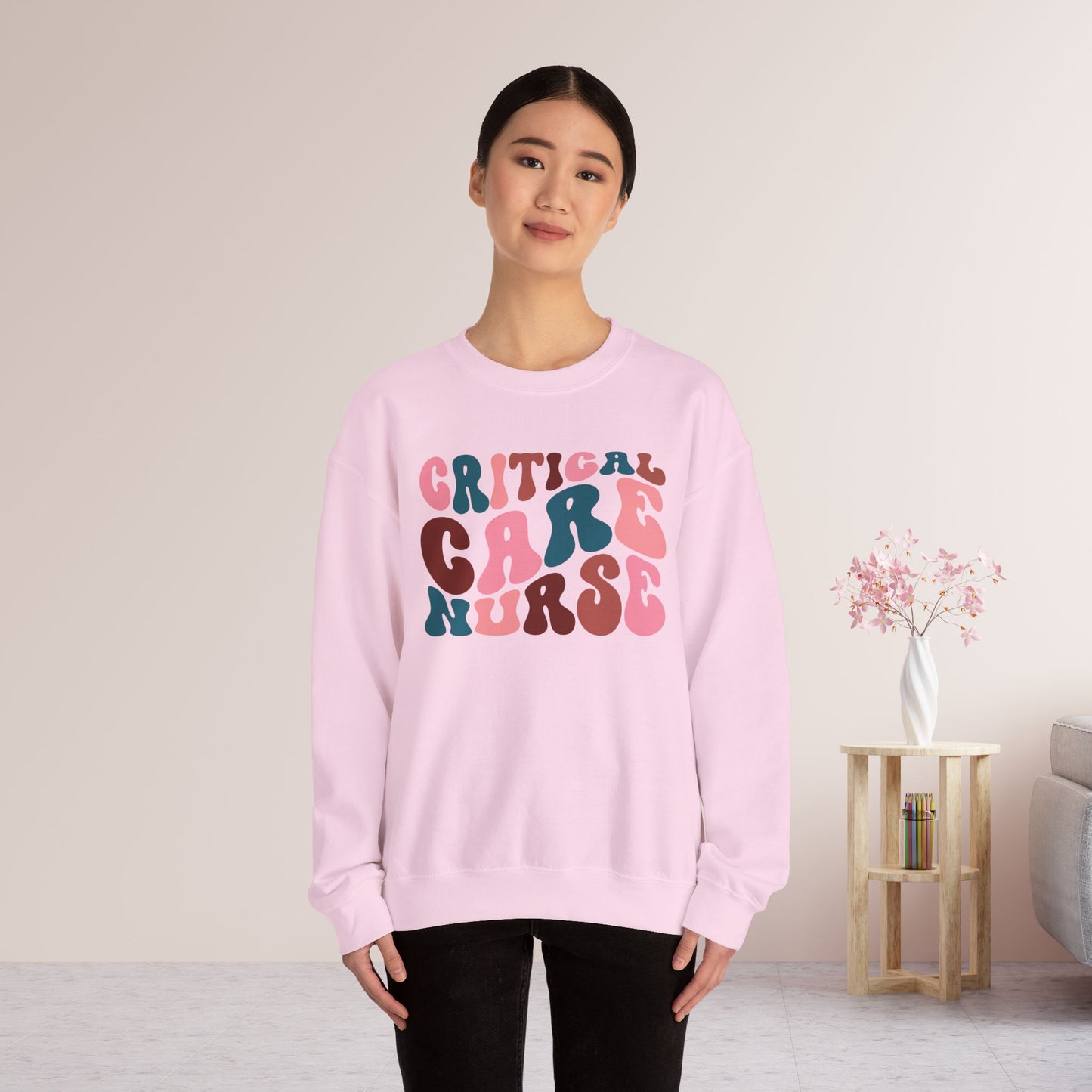 Groovy Critical Care Nurse Sweatshirt