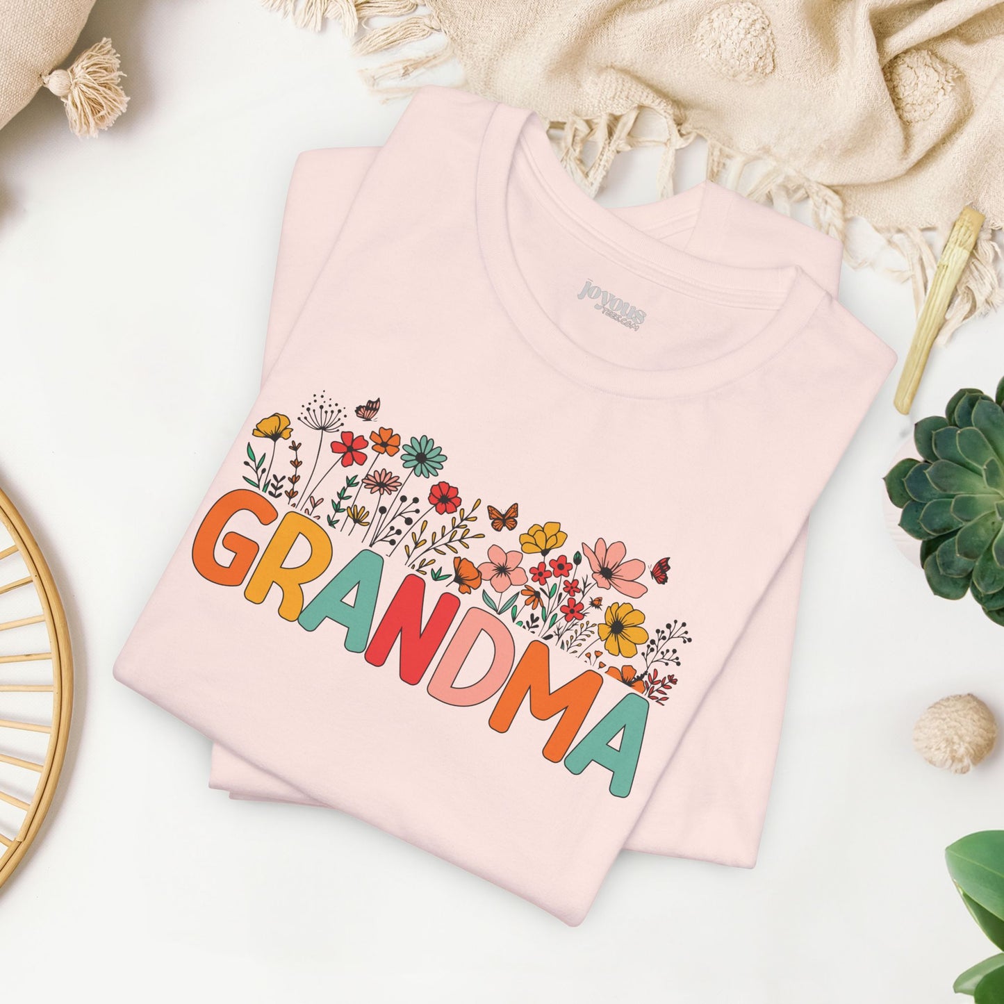 Spring Floral Grandma Soft Cotton Tee