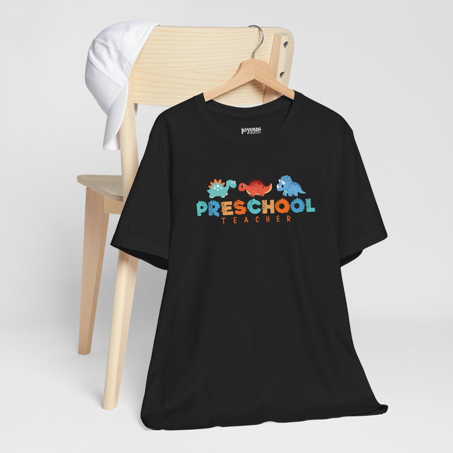 Preschool Teacher Soft Cotton Tee with Dinosaurs