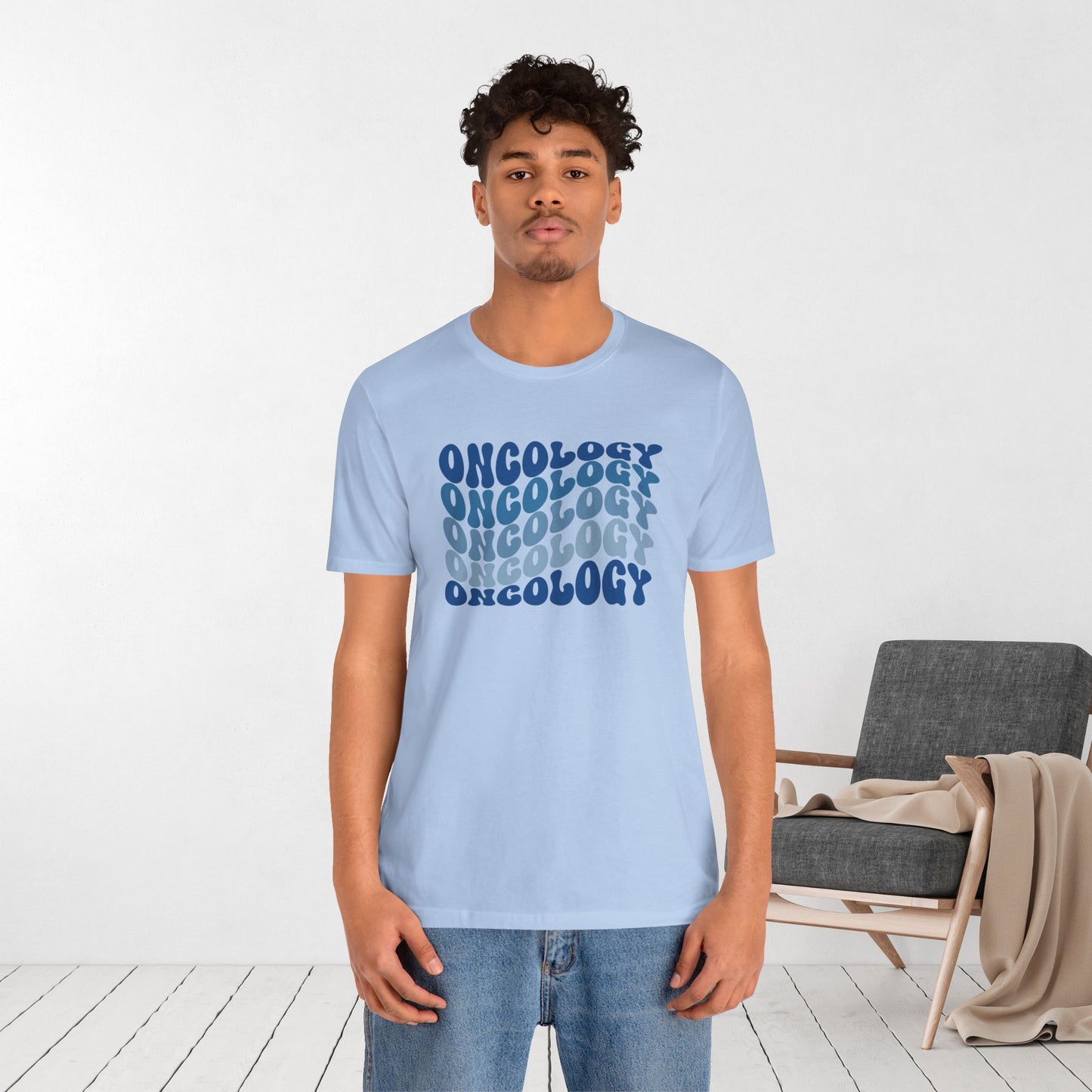 Blue Groovy Oncology Soft Cotton Tee