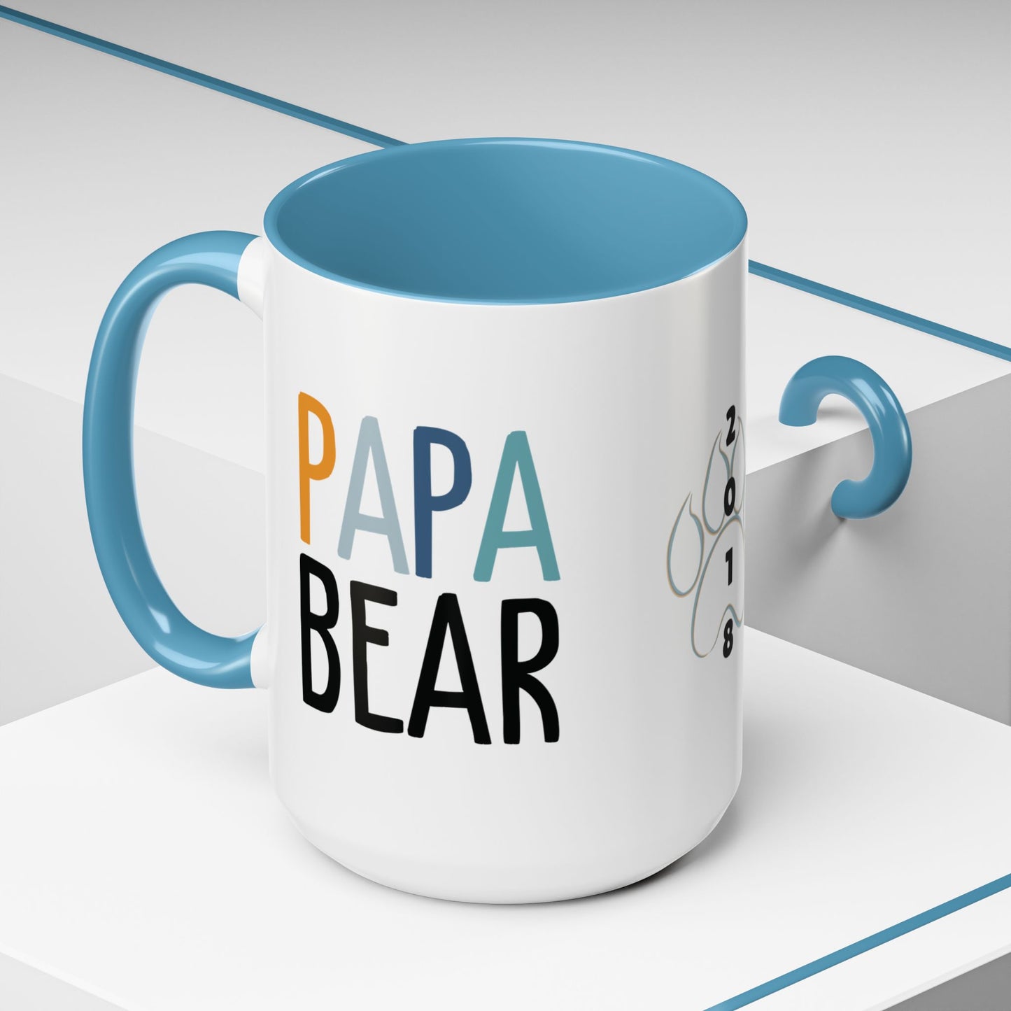 Personalized Papa Bear Coffee Mug with Kids Names - Custom Dad Gifts for Father's Day