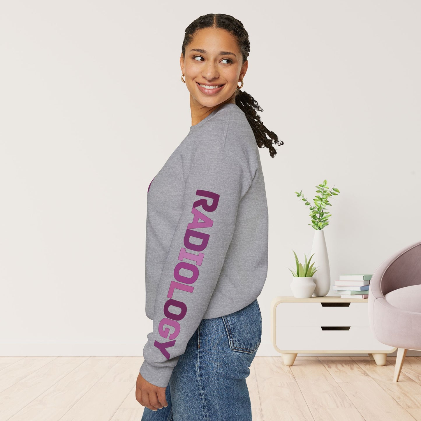 Trendy Purple Radiology Sweatshirt for RAD Technician