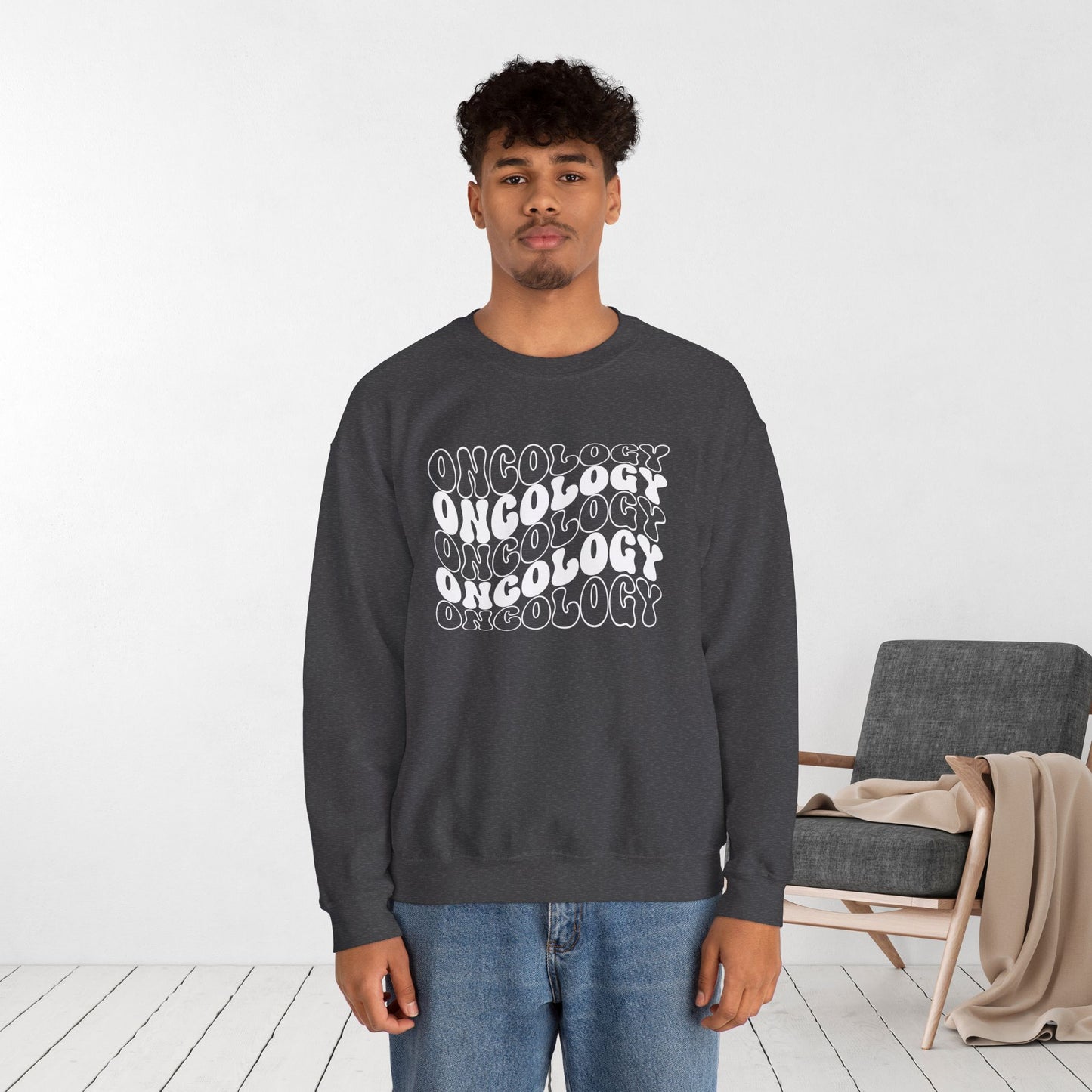 White Groovy Colorful Oncology Sweatshirt