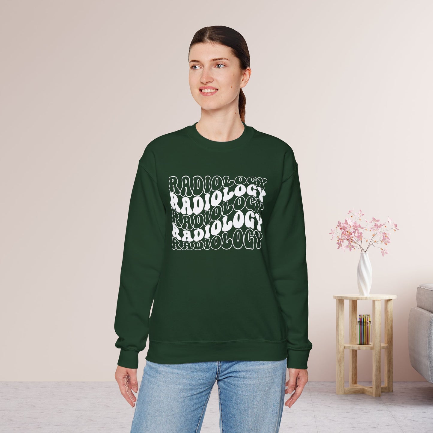 Groovy White Radiology Sweatshirt for RAD Technician