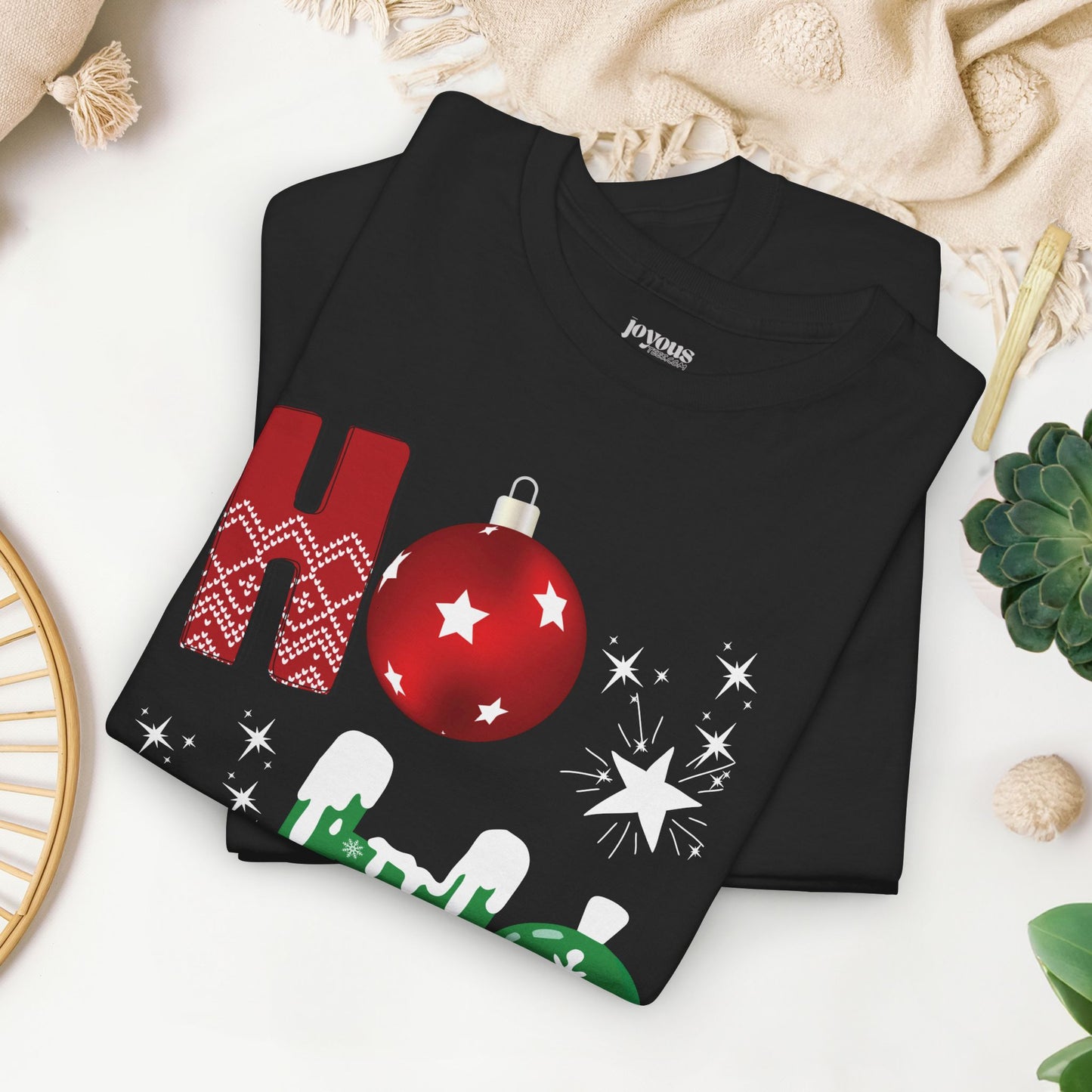 Ho Ho Ho Christmas Shirt - Matching Family Christmas Heavy Cotton Tee